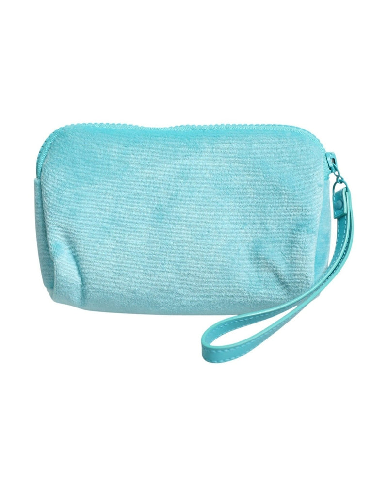 Dolce & Gabbana Light Blue Solid Logo Clutch Sunglasses Holder Pouch Bag Glam Steals