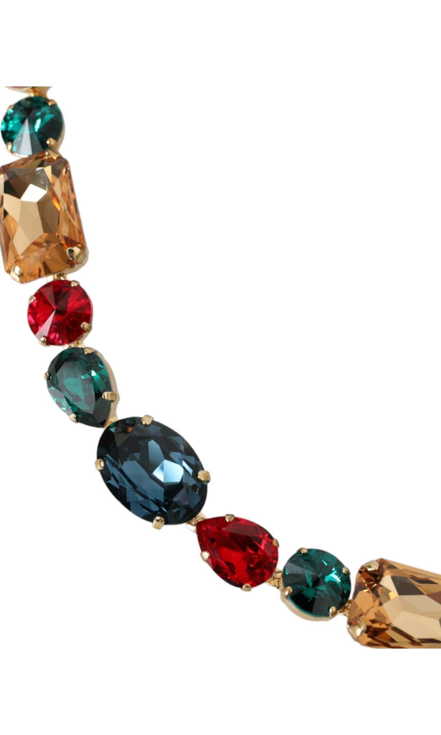 Dolce & Gabbana Light Leather Crystal Chain Waist Blue Belt Glam Steals