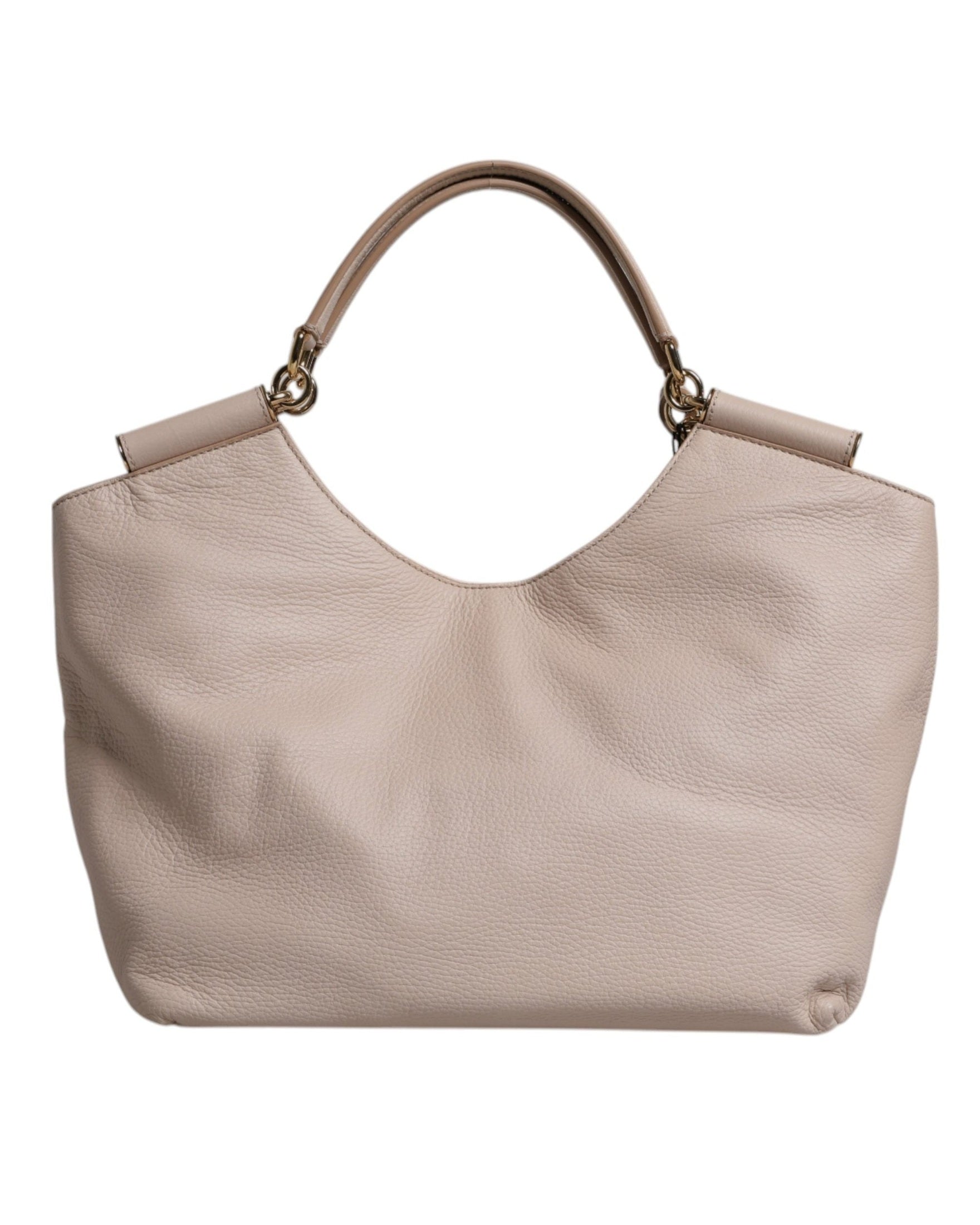 Dolce & Gabbana Light Pink Leather Logo Plaque Tote Shoulder Borse Bag Glam Steals