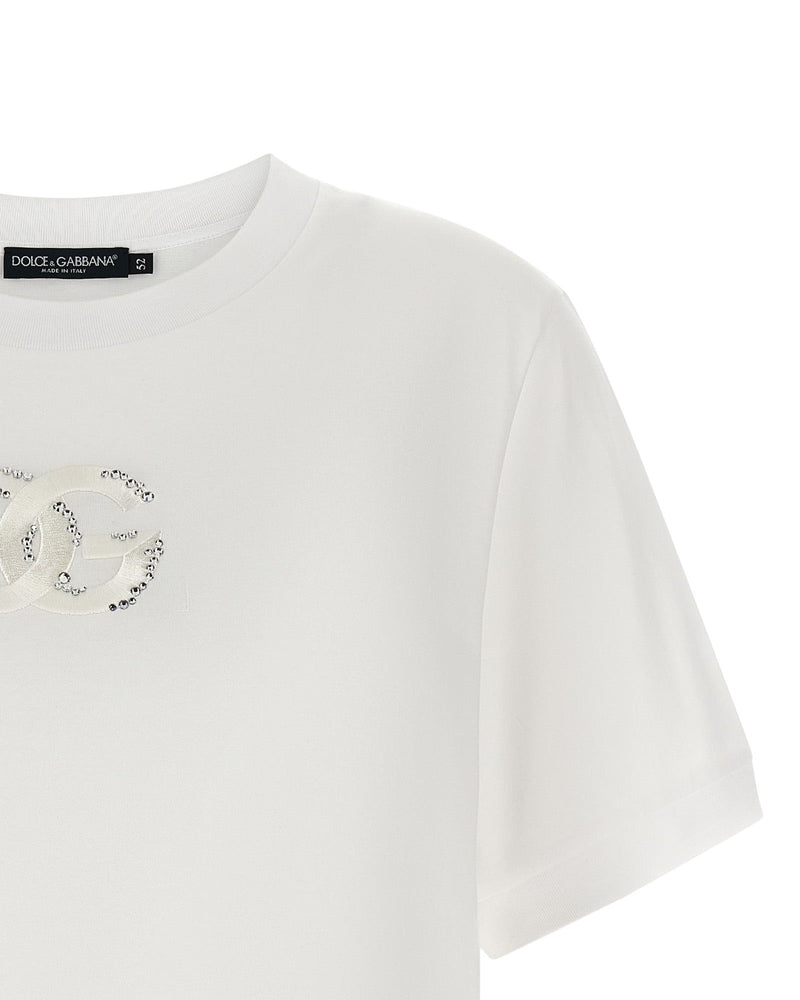 Dolce & Gabbana Logo Embroidery T-shirt Glam Steals