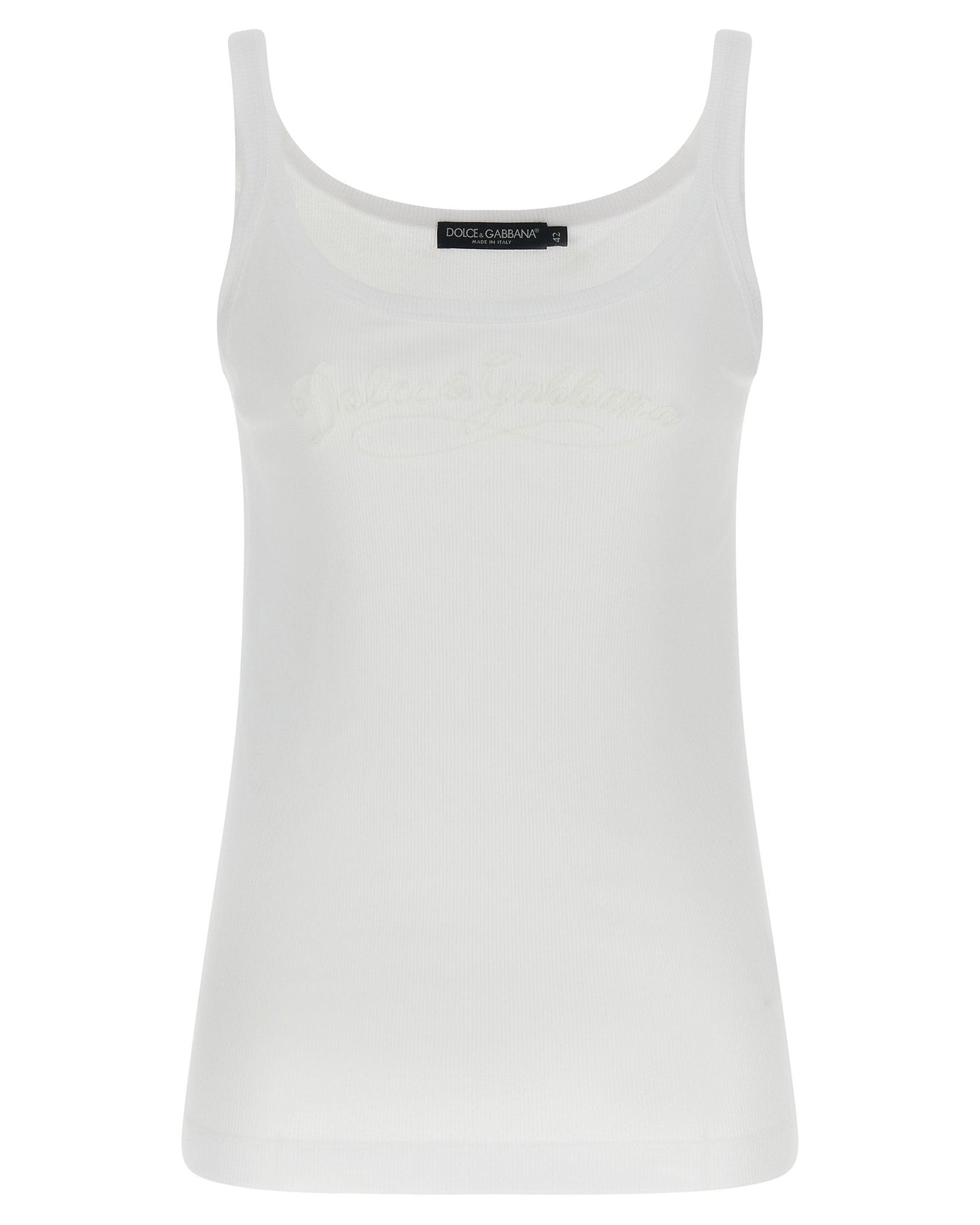 Dolce & Gabbana Logo Embroidery Tank Top Glam Steals
