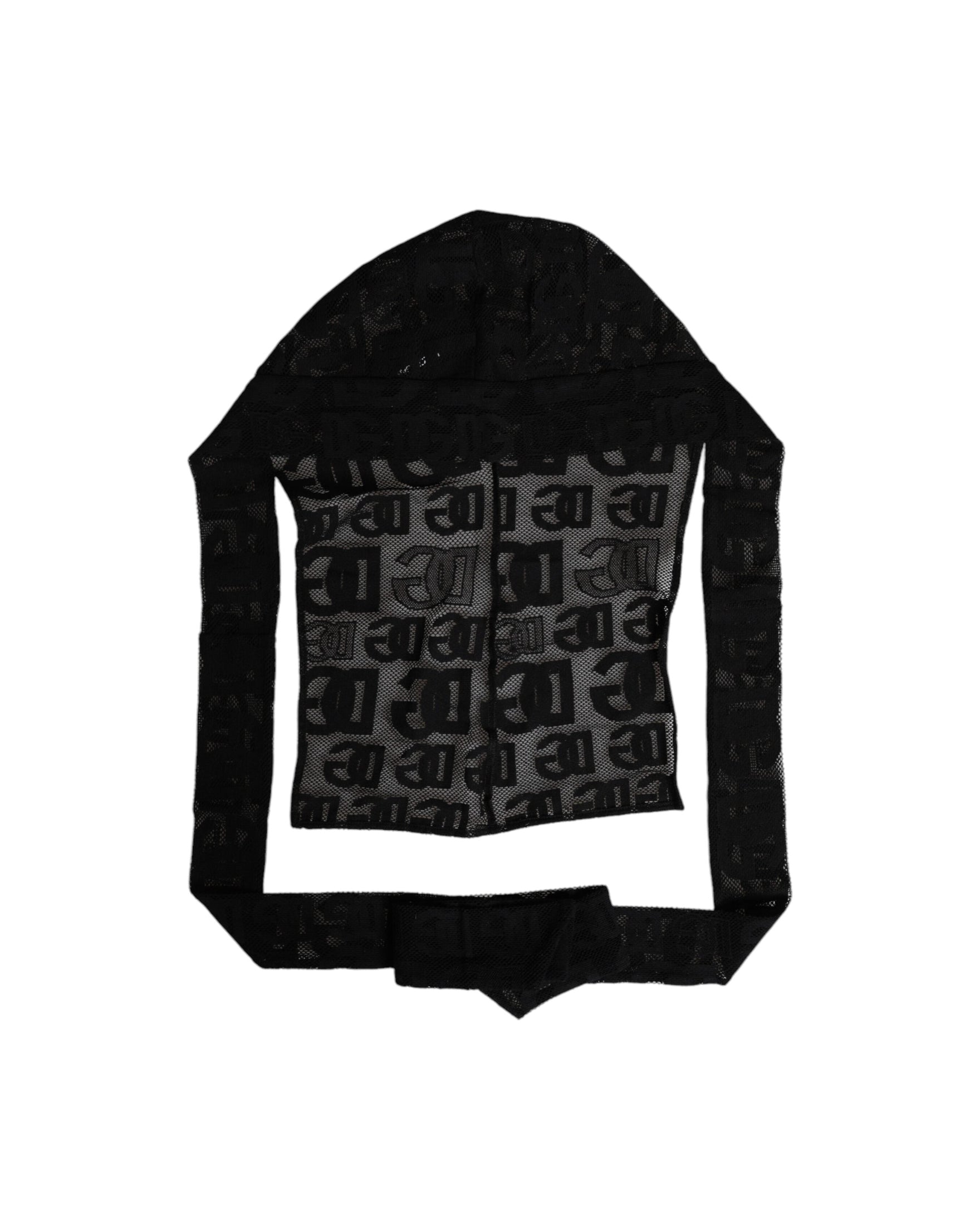 Dolce & Gabbana Logo Mesh Whole Head Wrap Black Hat Glam Steals