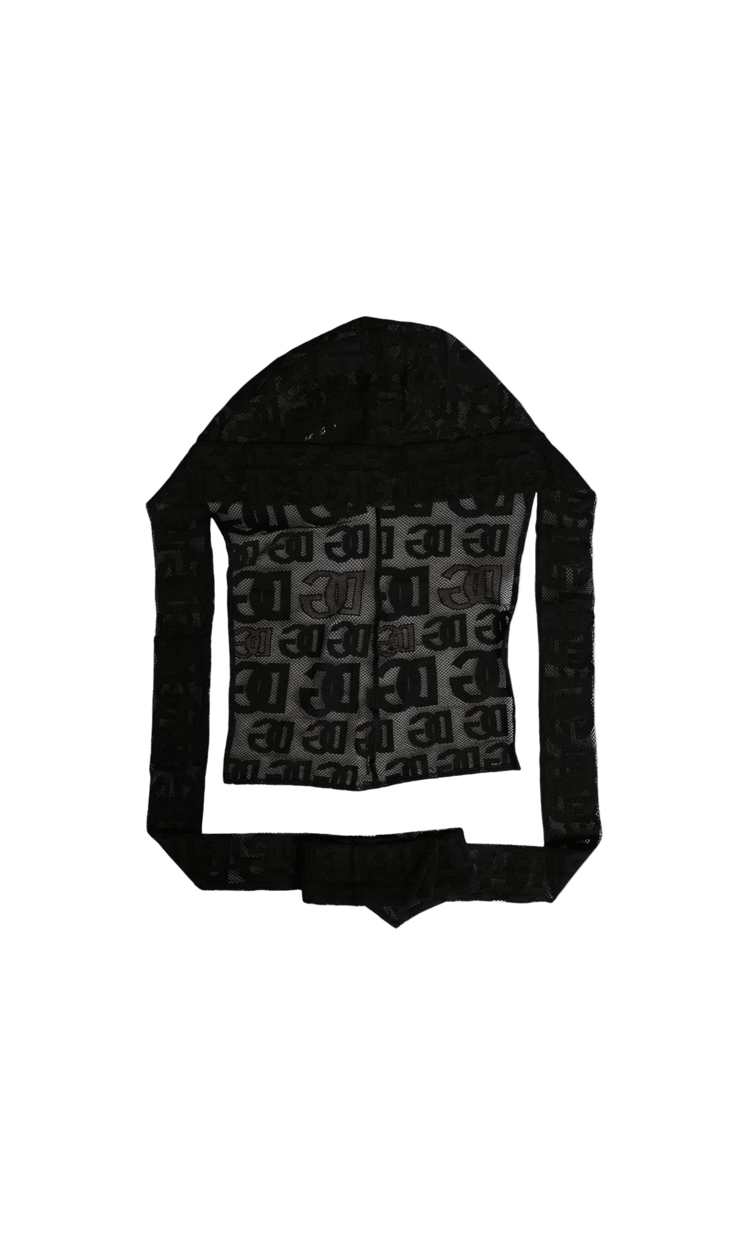 Dolce & Gabbana Logo Mesh Whole Head Wrap Black Hat Glam Steals
