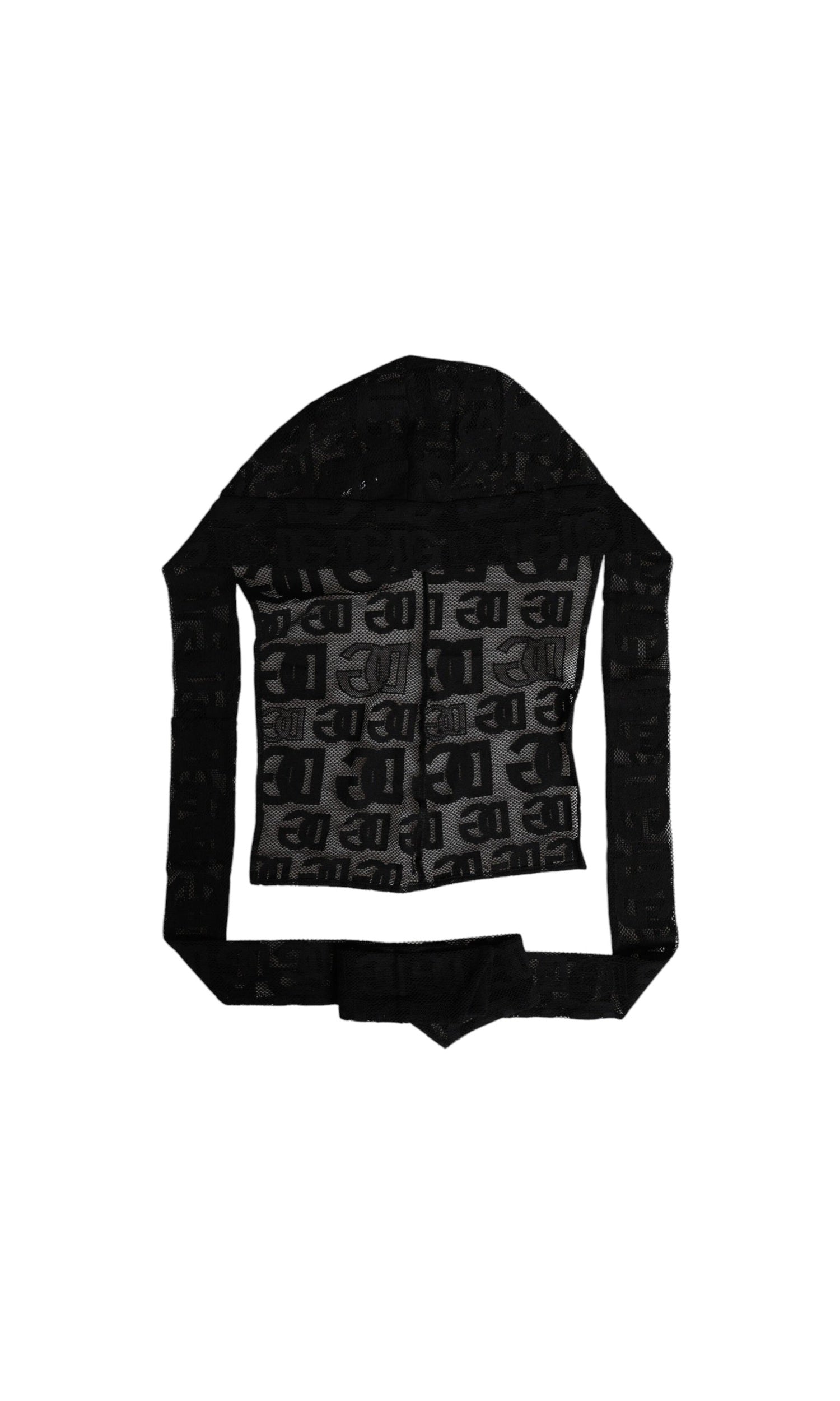 Dolce & Gabbana Logo Mesh Whole Head Wrap Black Hat Glam Steals