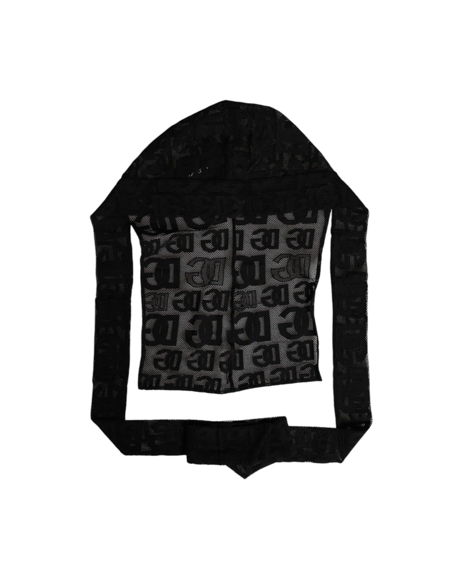 Dolce & Gabbana Logo Mesh Whole Head Wrap Black Hat Glam Steals