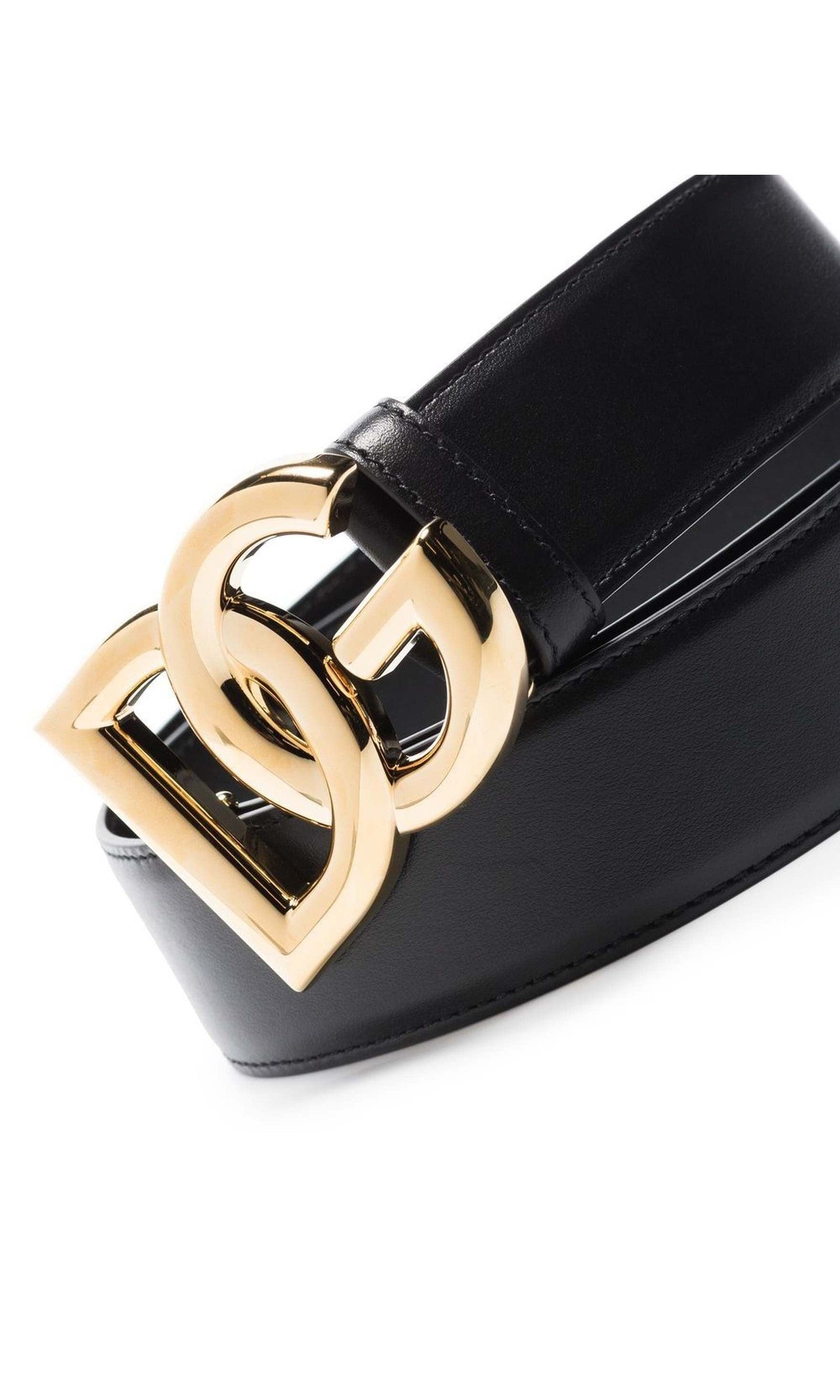 Dolce & Gabbana Logo Plaque Belt Glam Steals