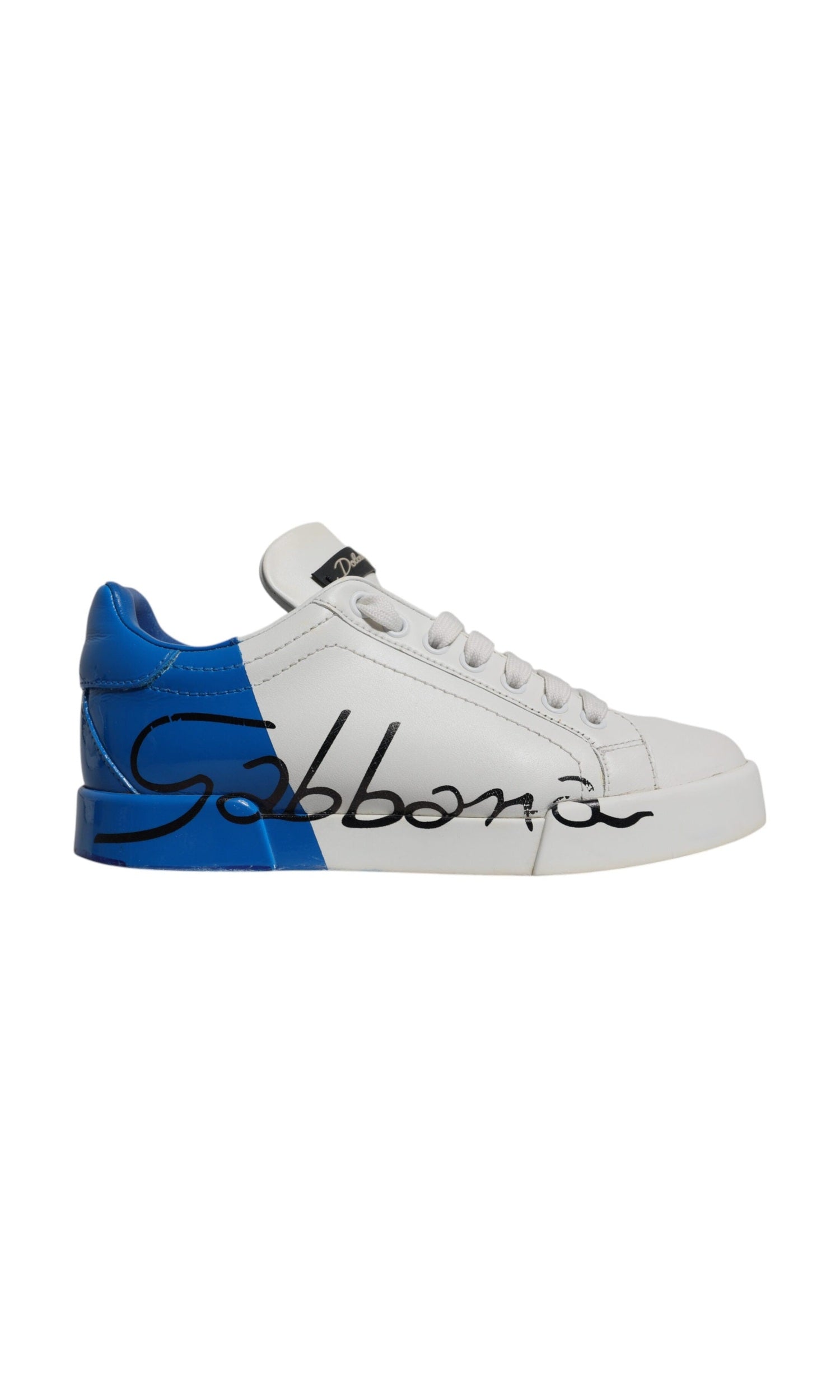 Dolce & Gabbana Logo Portofino Sneakers Blue Shoes Glam Steals