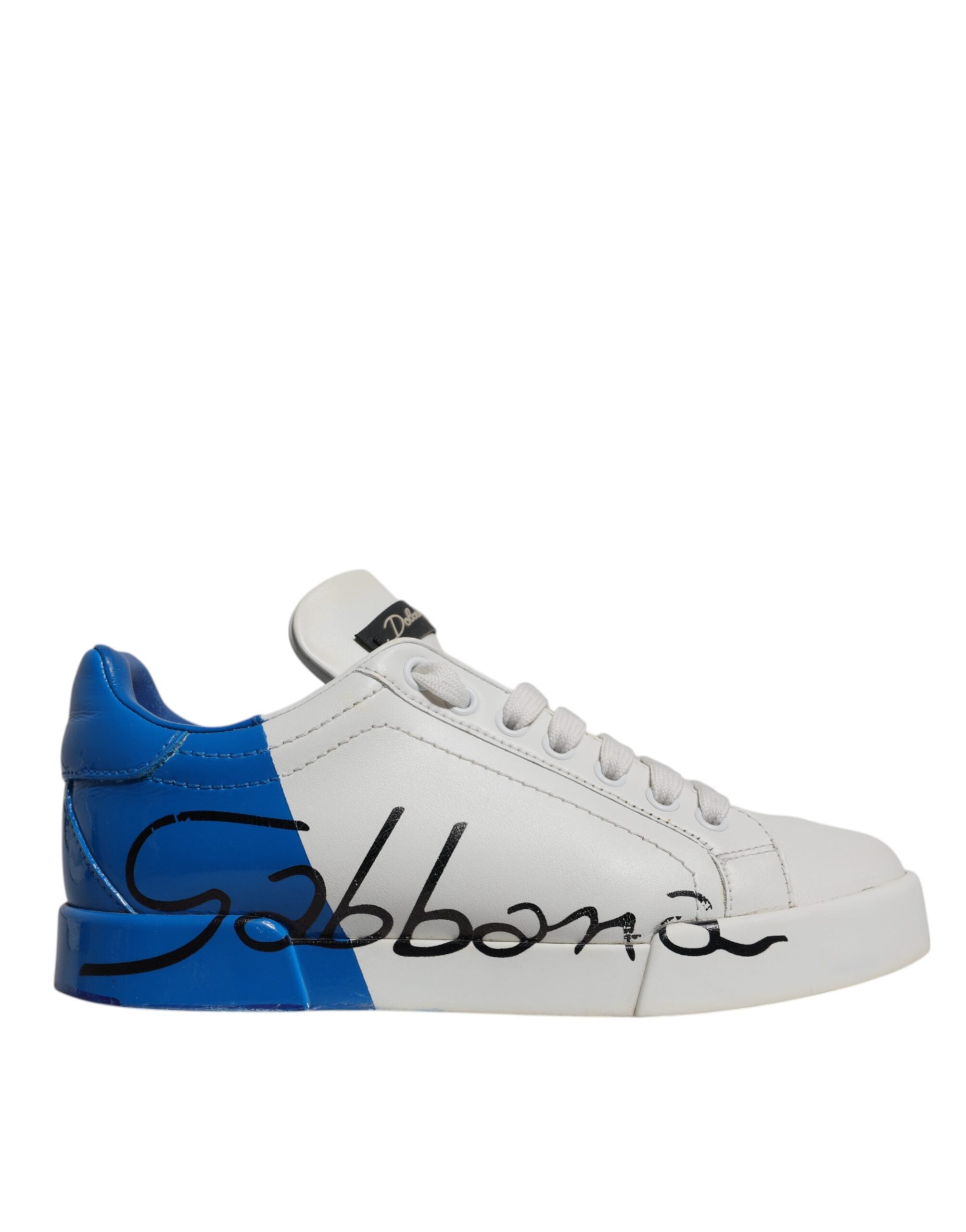 Dolce & Gabbana Logo Portofino Sneakers Blue Shoes Glam Steals