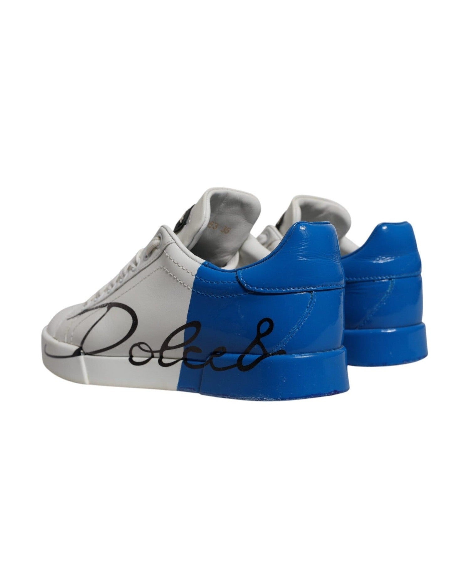 Dolce & Gabbana Logo Portofino Sneakers Blue Shoes Glam Steals