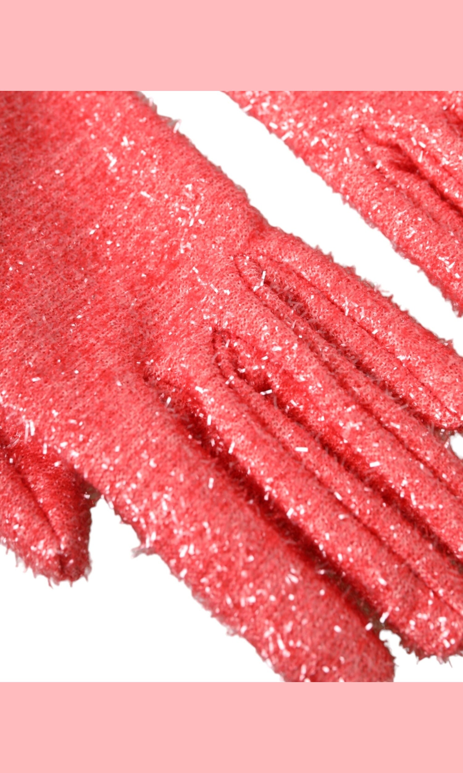 Dolce & Gabbana Lurex Fantasia Mid Arm Length Pink Gloves Glam Steals