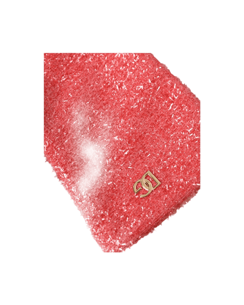 Dolce & Gabbana Lurex Fantasia Mid Arm Length Pink Gloves Glam Steals