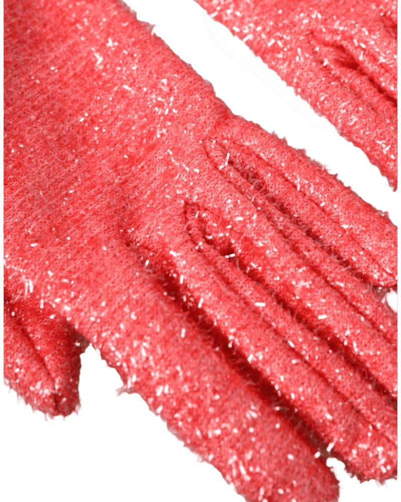 Dolce & Gabbana Lurex Fantasia Mid Arm Length Pink Gloves Glam Steals