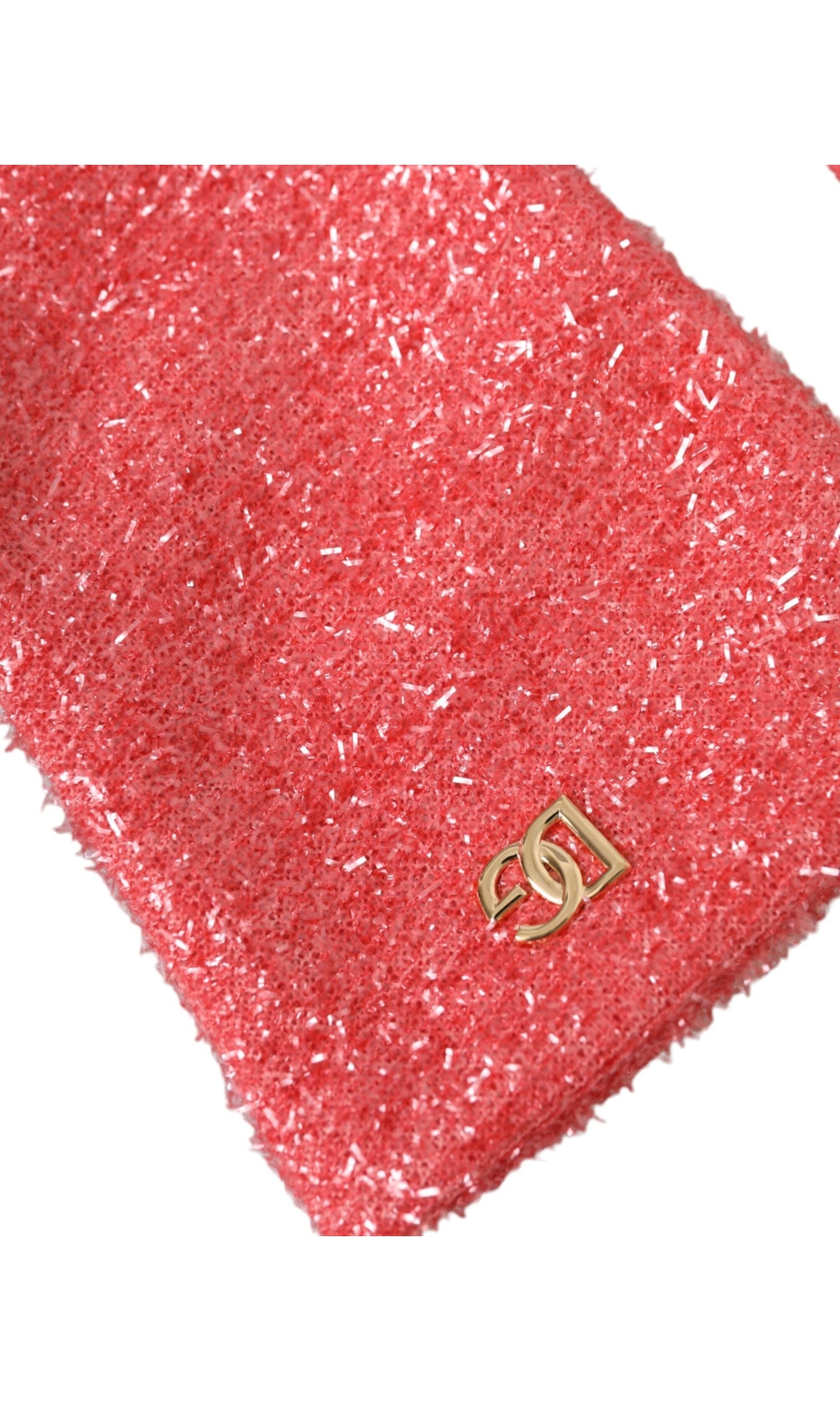 Dolce & Gabbana Lurex Fantasia Mid Arm Length Pink Gloves Glam Steals