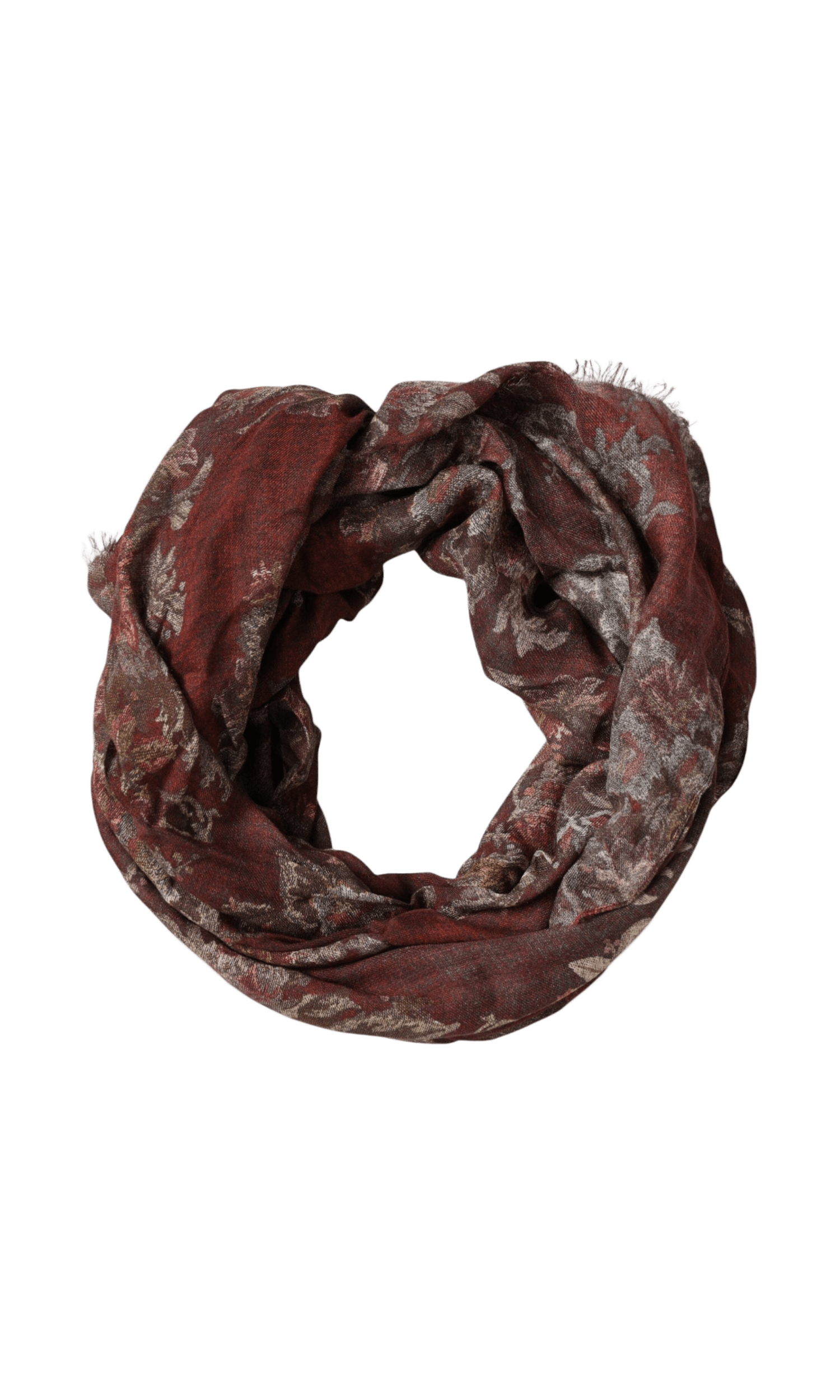 Dolce & Gabbana Maroon Floral Neck Warmer Foulard Scarf Glam Steals