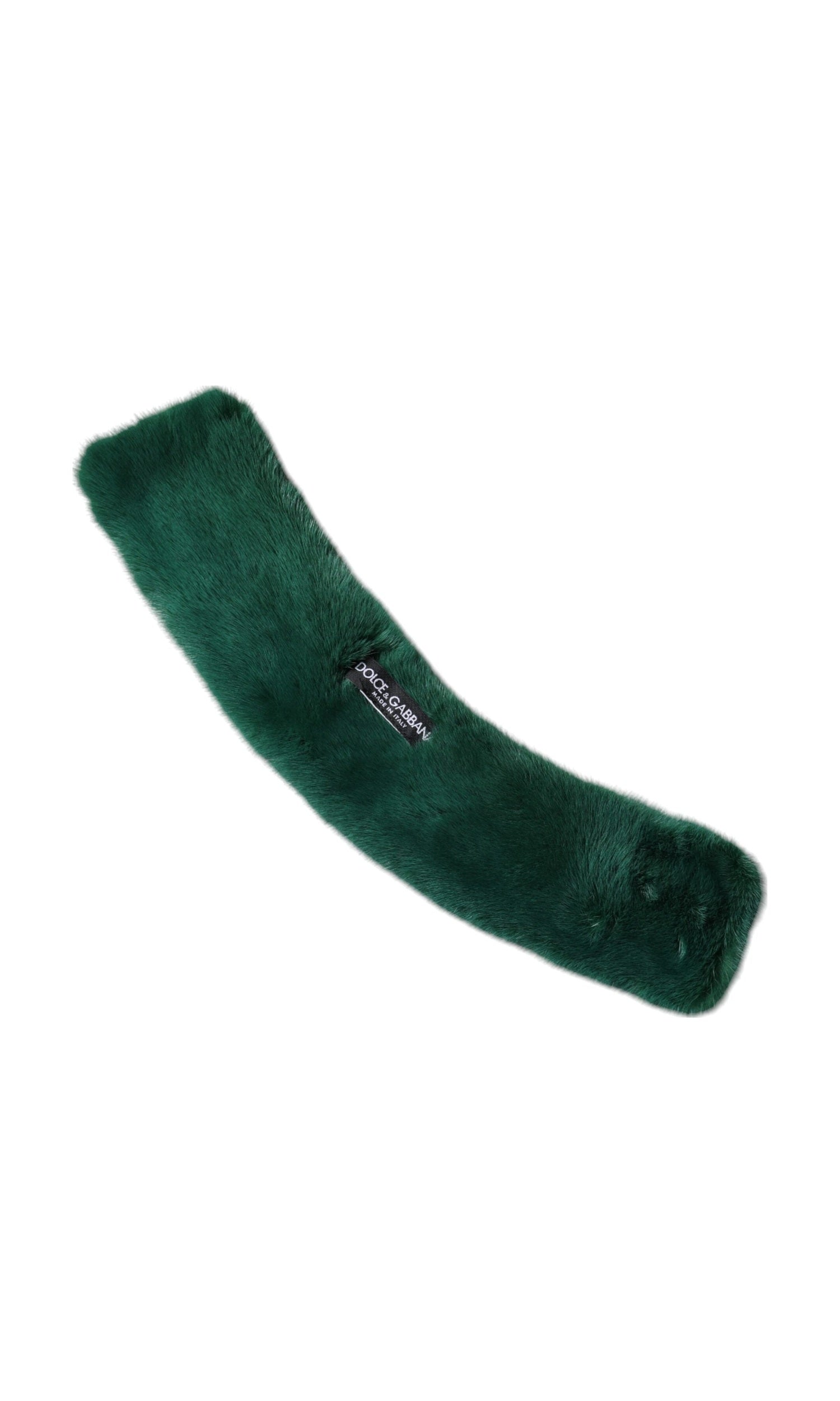 Dolce & Gabbana Mink Fur Collar Women Neck Wrap Green Scarf Glam Steals