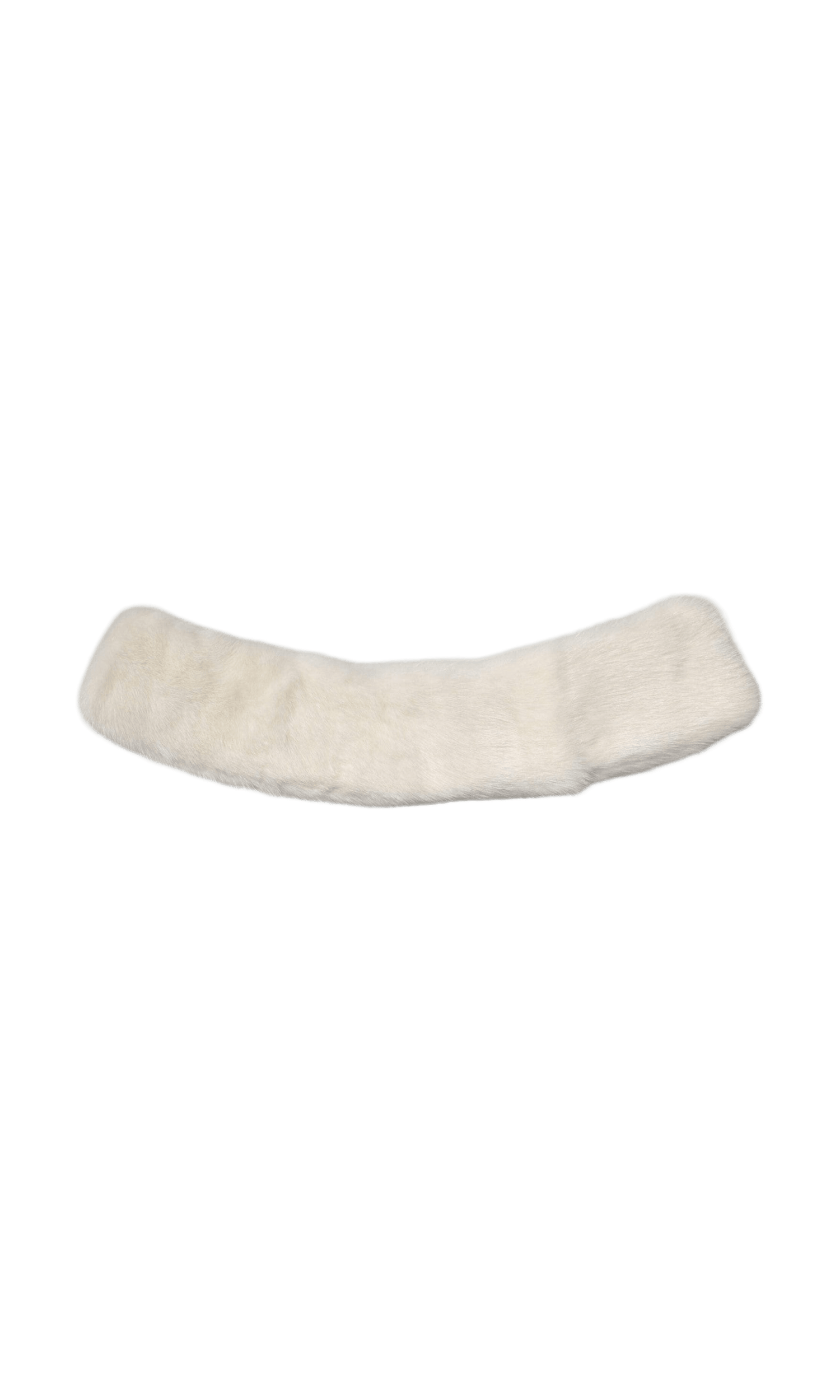 Dolce & Gabbana Mink Fur Collar Women Neck Wrap White Scarf Glam Steals
