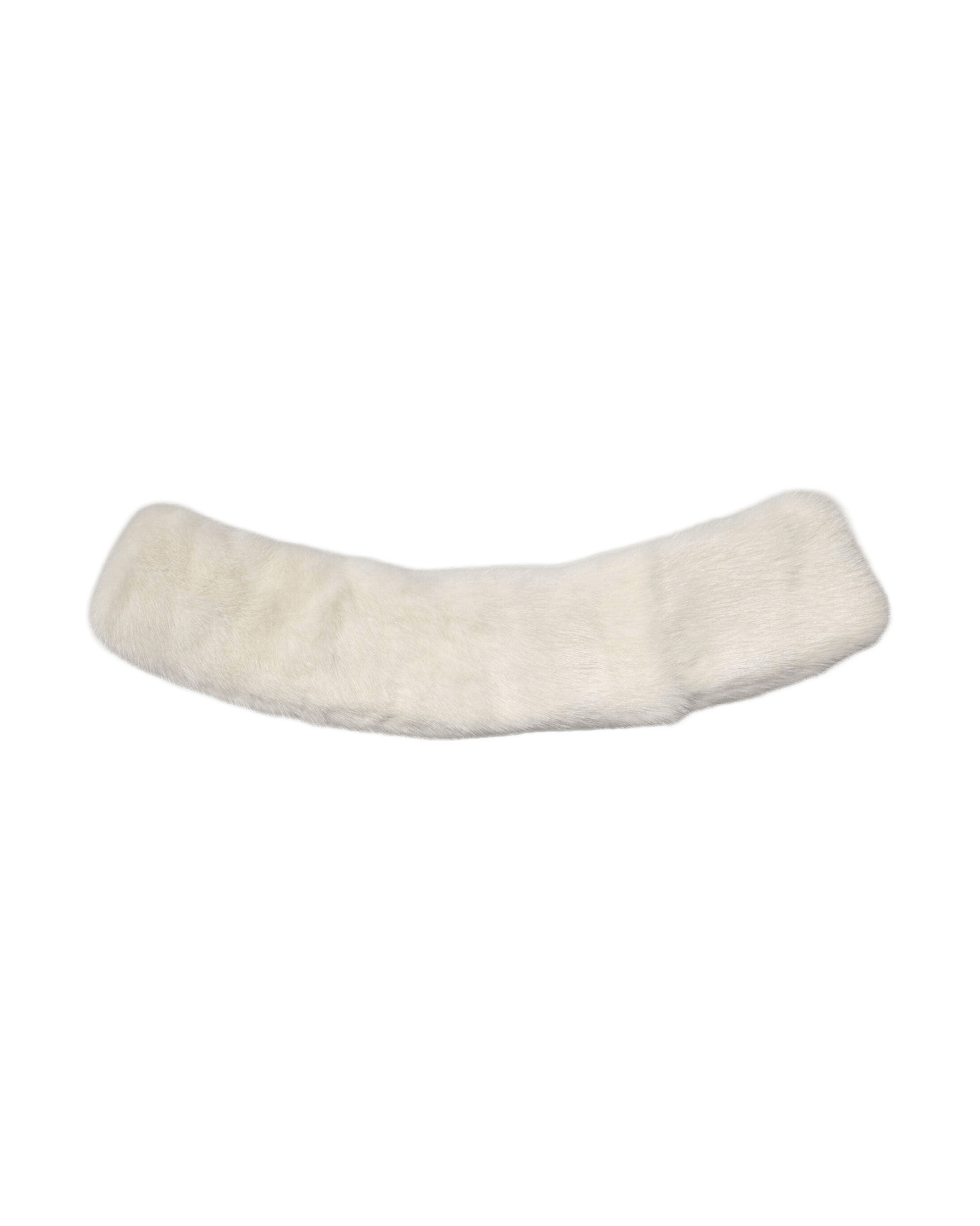 Dolce & Gabbana Mink Fur Collar Women Neck Wrap White Scarf Glam Steals