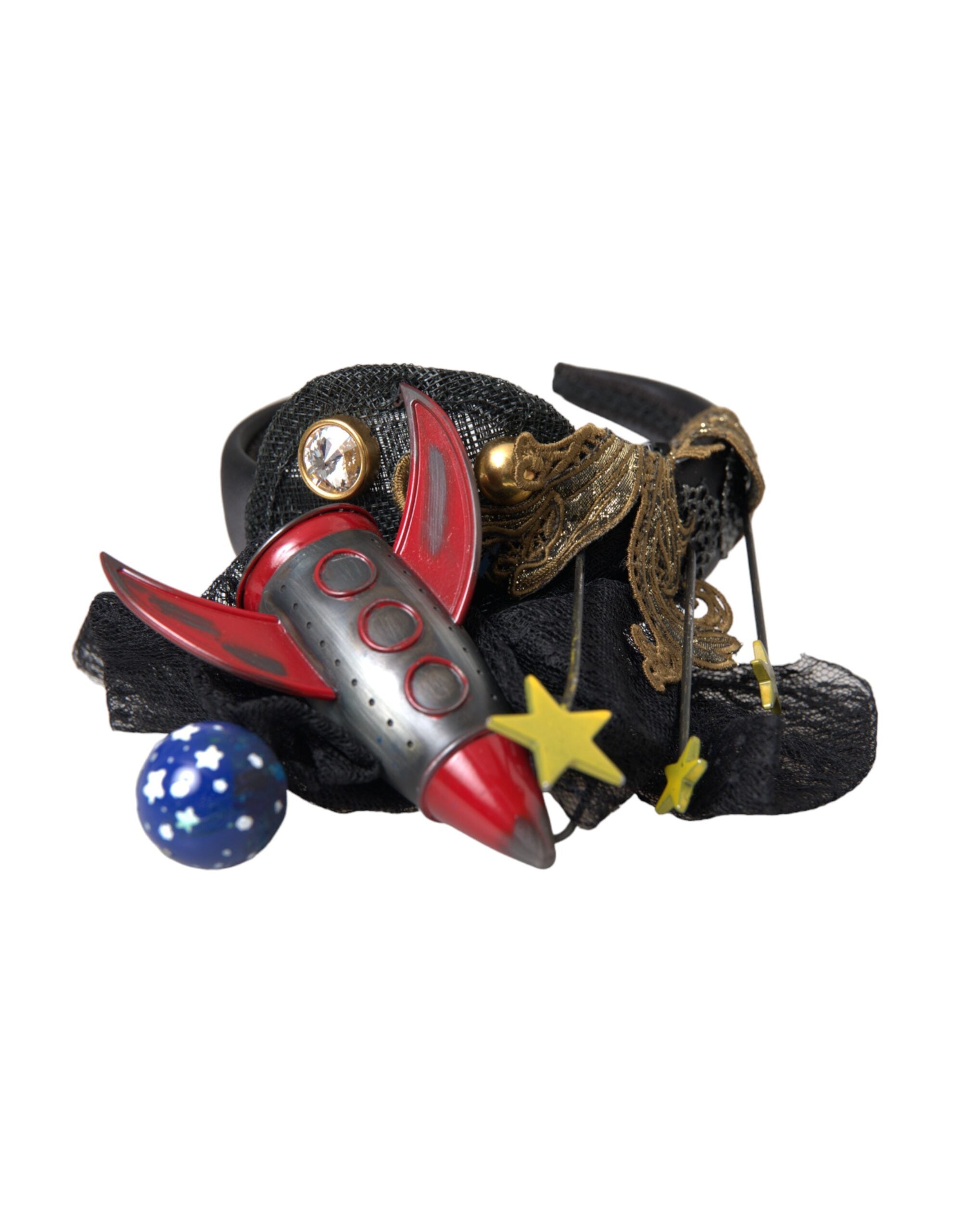Dolce & Gabbana Missile Rocket Crystal Stars Headband Multicolor Diadem Glam Steals