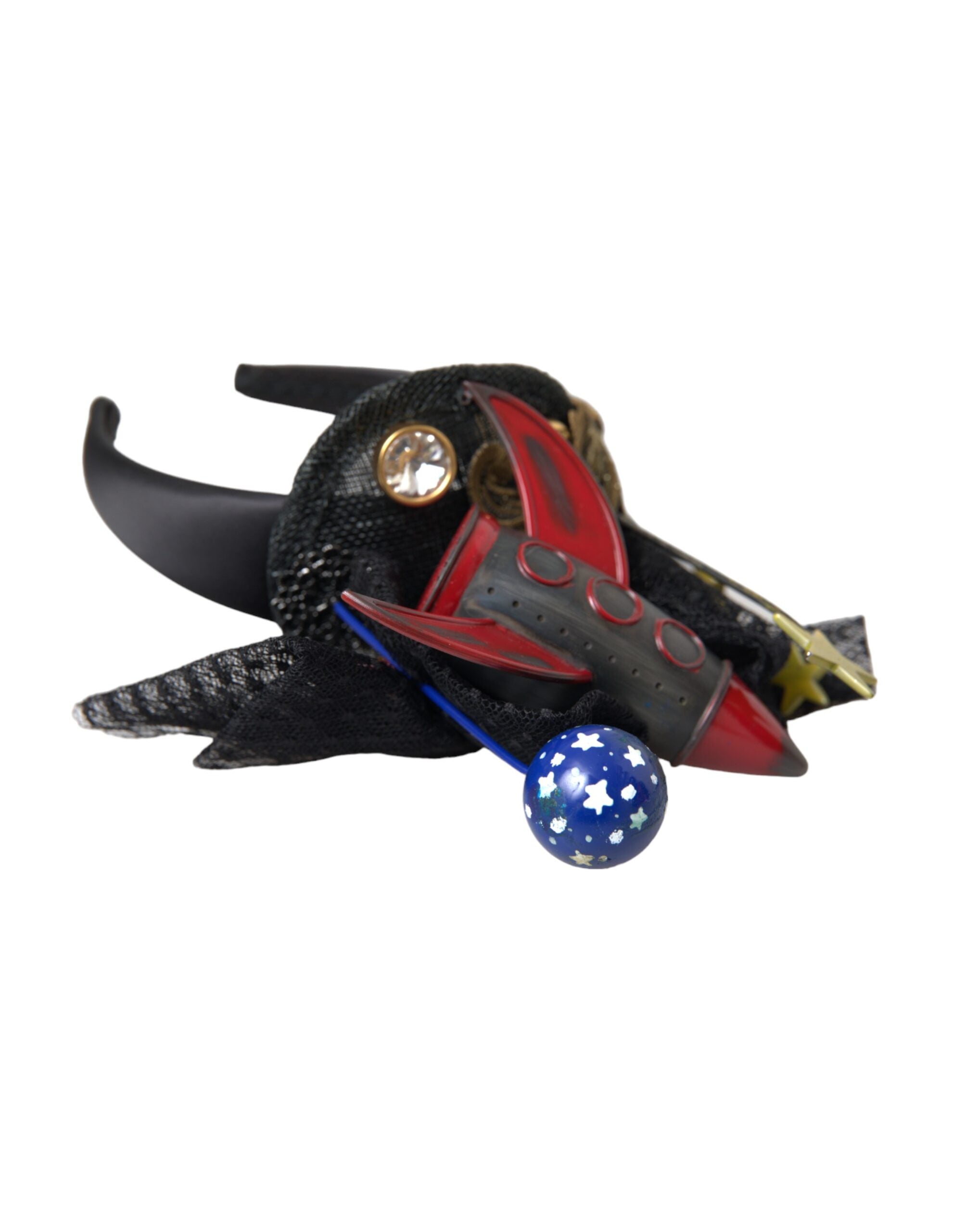 Dolce & Gabbana Missile Rocket Crystal Stars Headband Multicolor Diadem Glam Steals