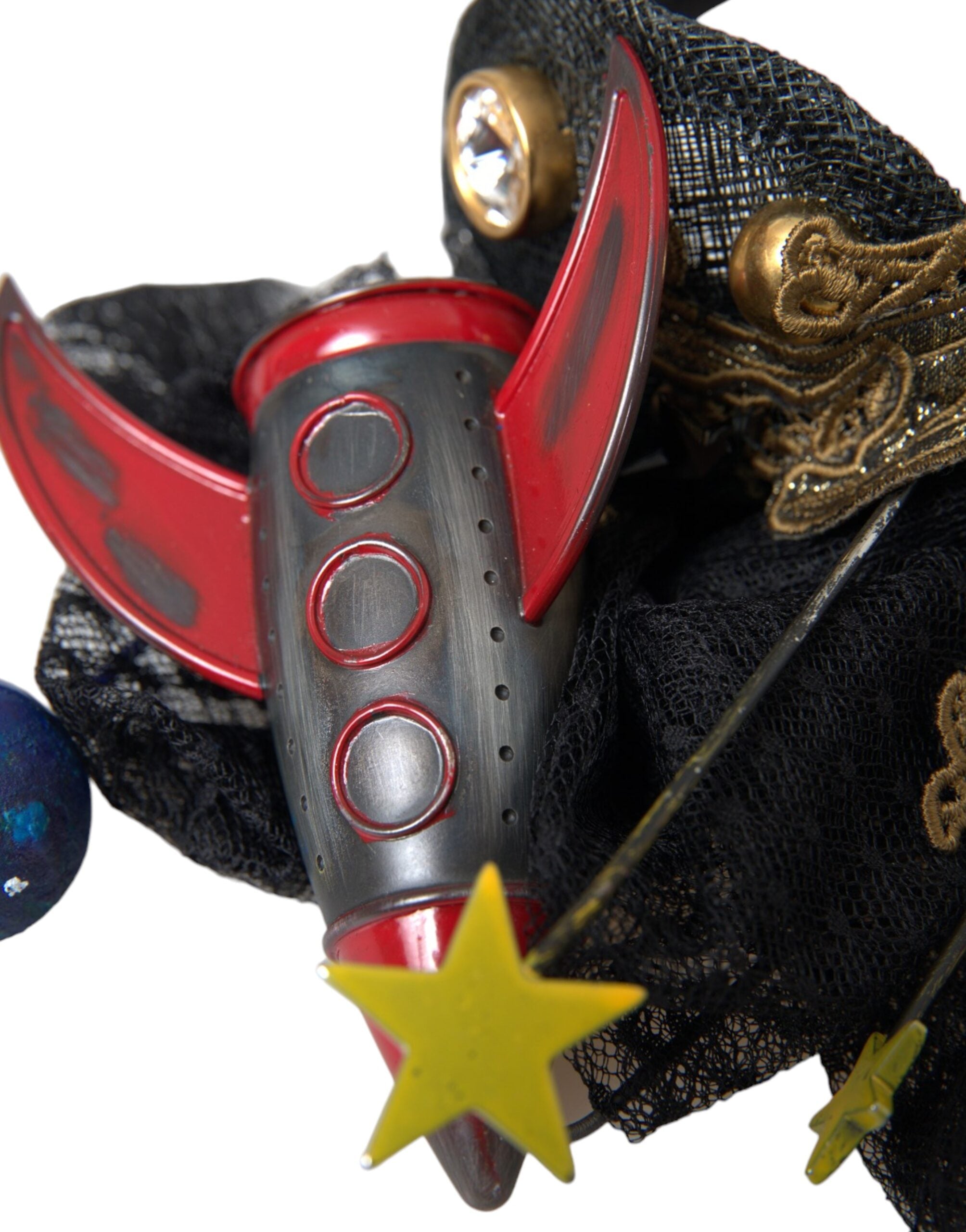 Dolce & Gabbana Missile Rocket Crystal Stars Headband Multicolor Diadem Glam Steals