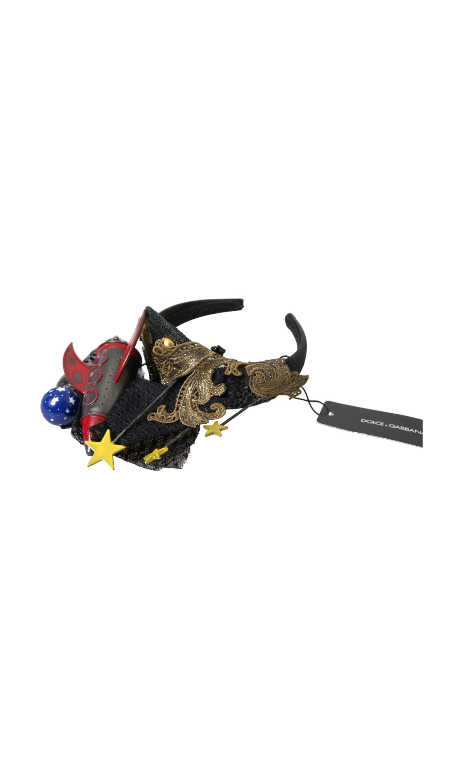 Dolce & Gabbana Missile Rocket Crystal Stars Headband Multicolor Diadem Glam Steals