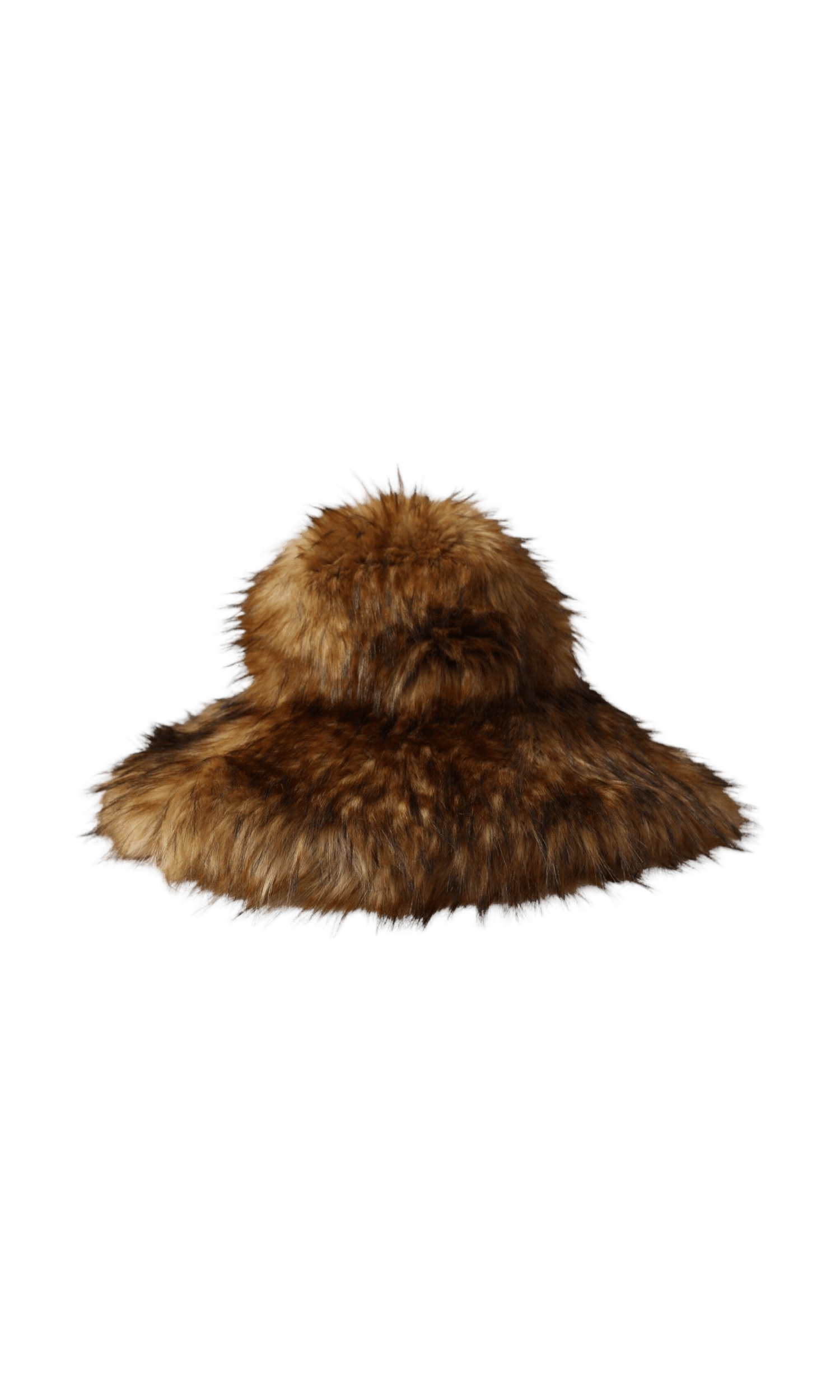 Dolce & Gabbana Modacrylic Faux Fur Bucket Brown Hat Glam Steals