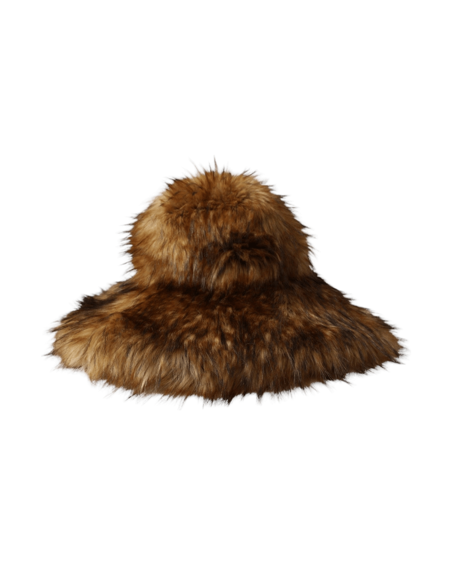 Dolce & Gabbana Modacrylic Faux Fur Bucket Brown Hat Glam Steals