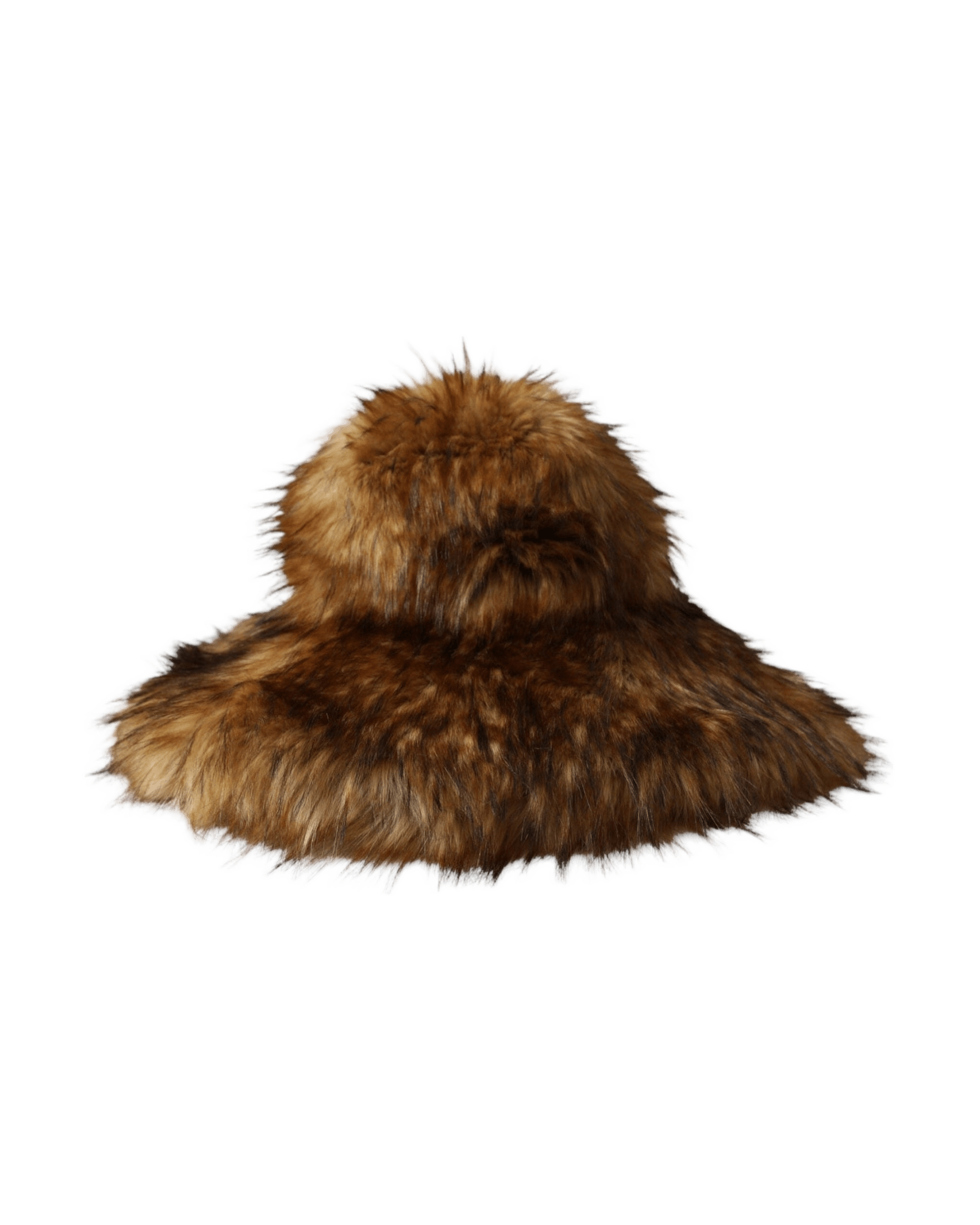 Dolce & Gabbana Modacrylic Faux Fur Bucket Brown Hat Glam Steals
