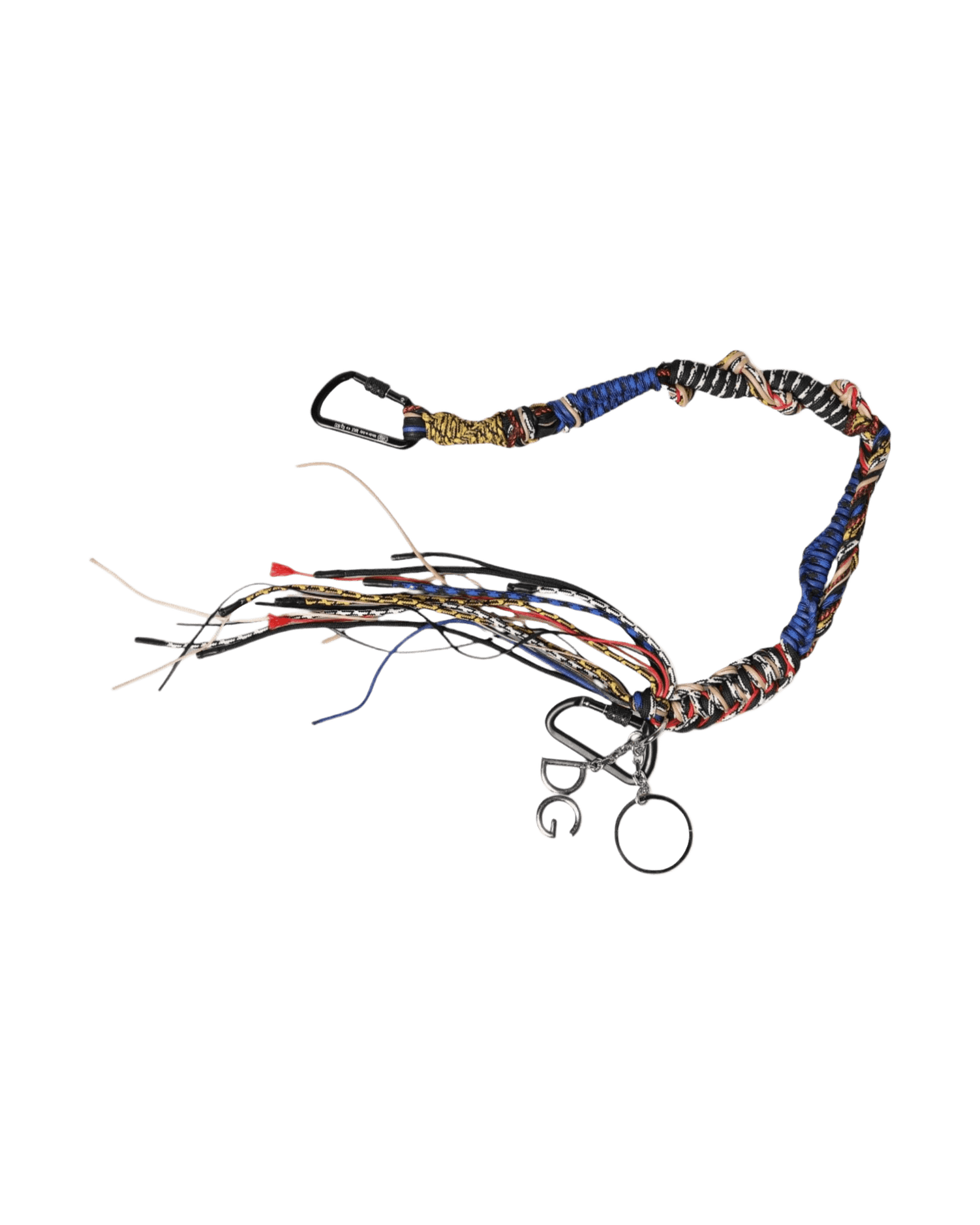 Dolce & Gabbana Multicolor Braided Rope Logo Bag Shoulder Strap Glam Steals