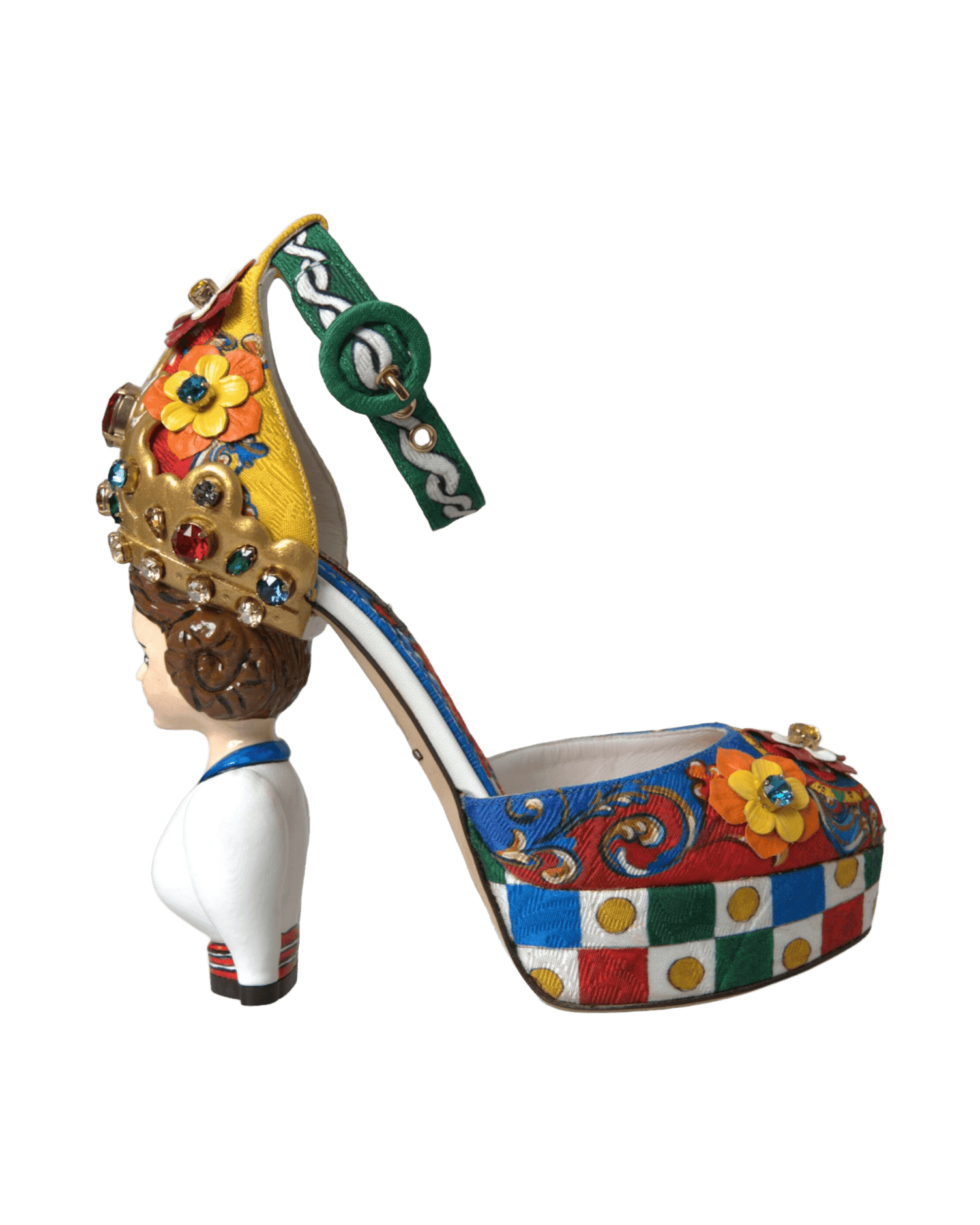 Dolce & Gabbana Multicolor Carretto Embellished Sandals Shoes Glam Steals