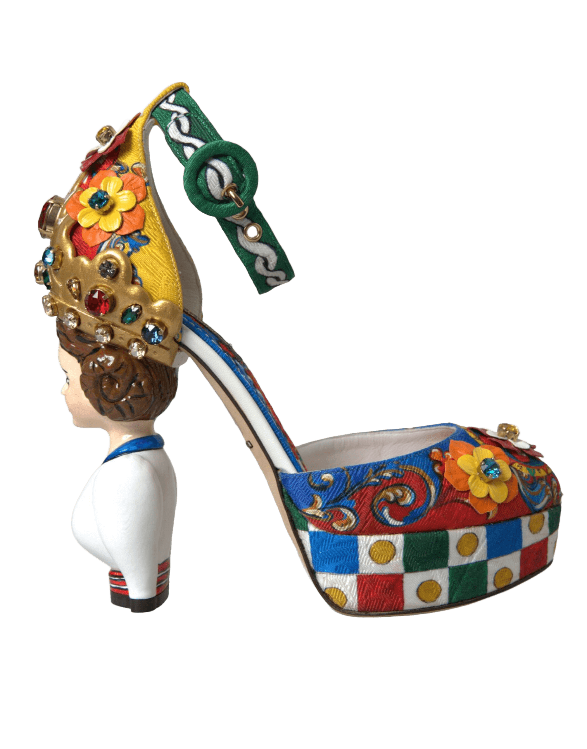 Dolce & Gabbana Multicolor Carretto Embellished Sandals Shoes Glam Steals