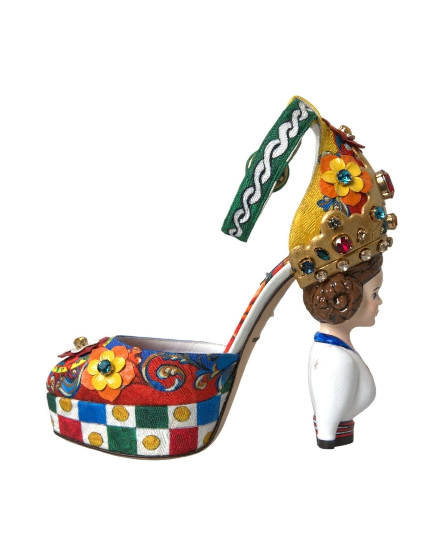 Dolce & Gabbana Multicolor Carretto Embellished Sandals Shoes Glam Steals