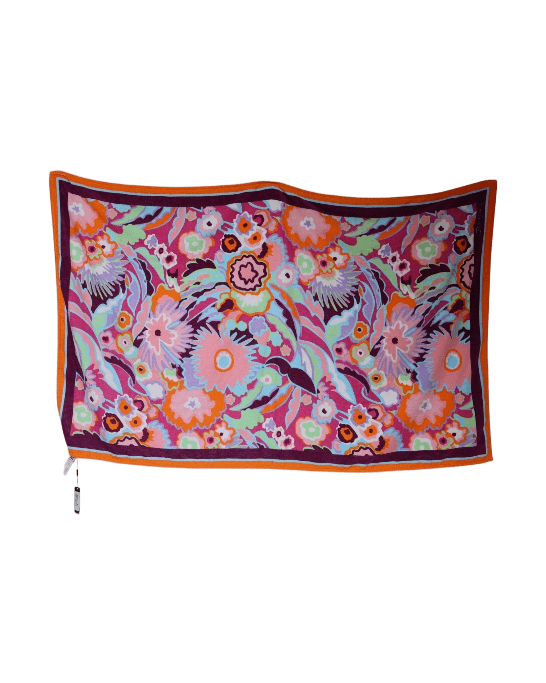Dolce & Gabbana Multicolor Cotton Floral Print Beach Towel Glam Steals