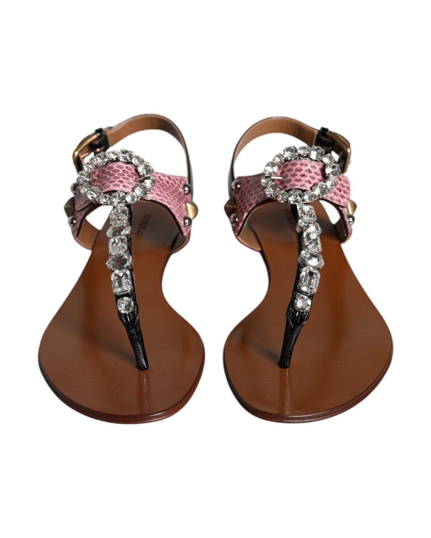 Dolce & Gabbana Multicolor Crystal Sandals Flip Flops Shoes Glam Steals