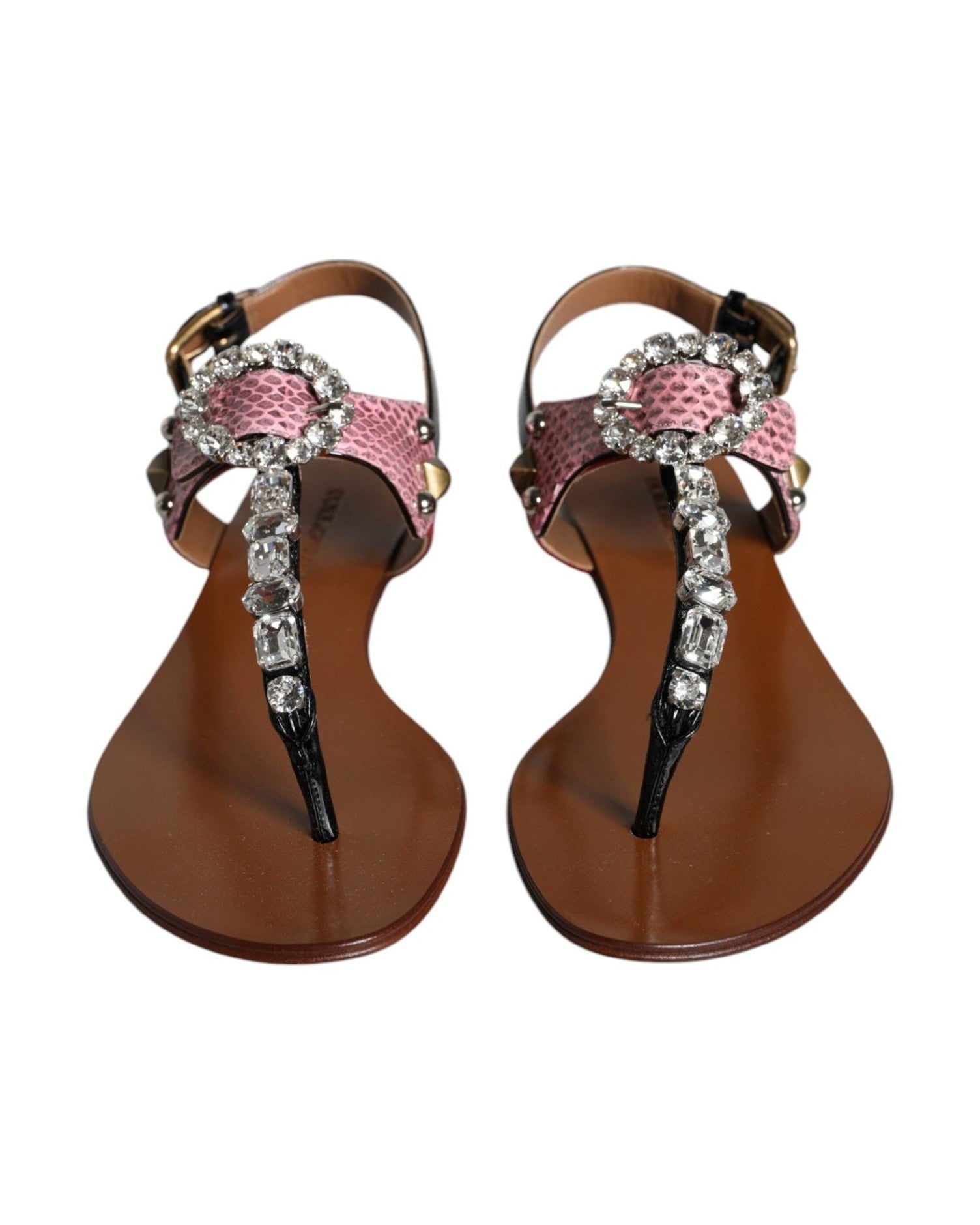 Dolce & Gabbana Multicolor Crystal Sandals Flip Flops Shoes Glam Steals