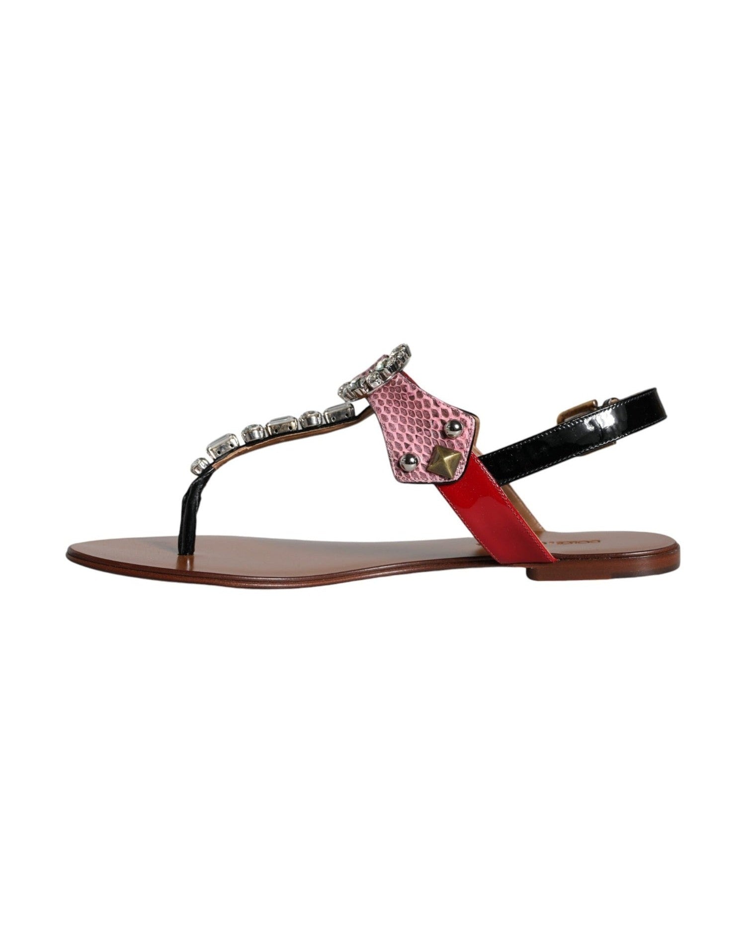 Dolce & Gabbana Multicolor Crystal Sandals Flip Flops Shoes Glam Steals