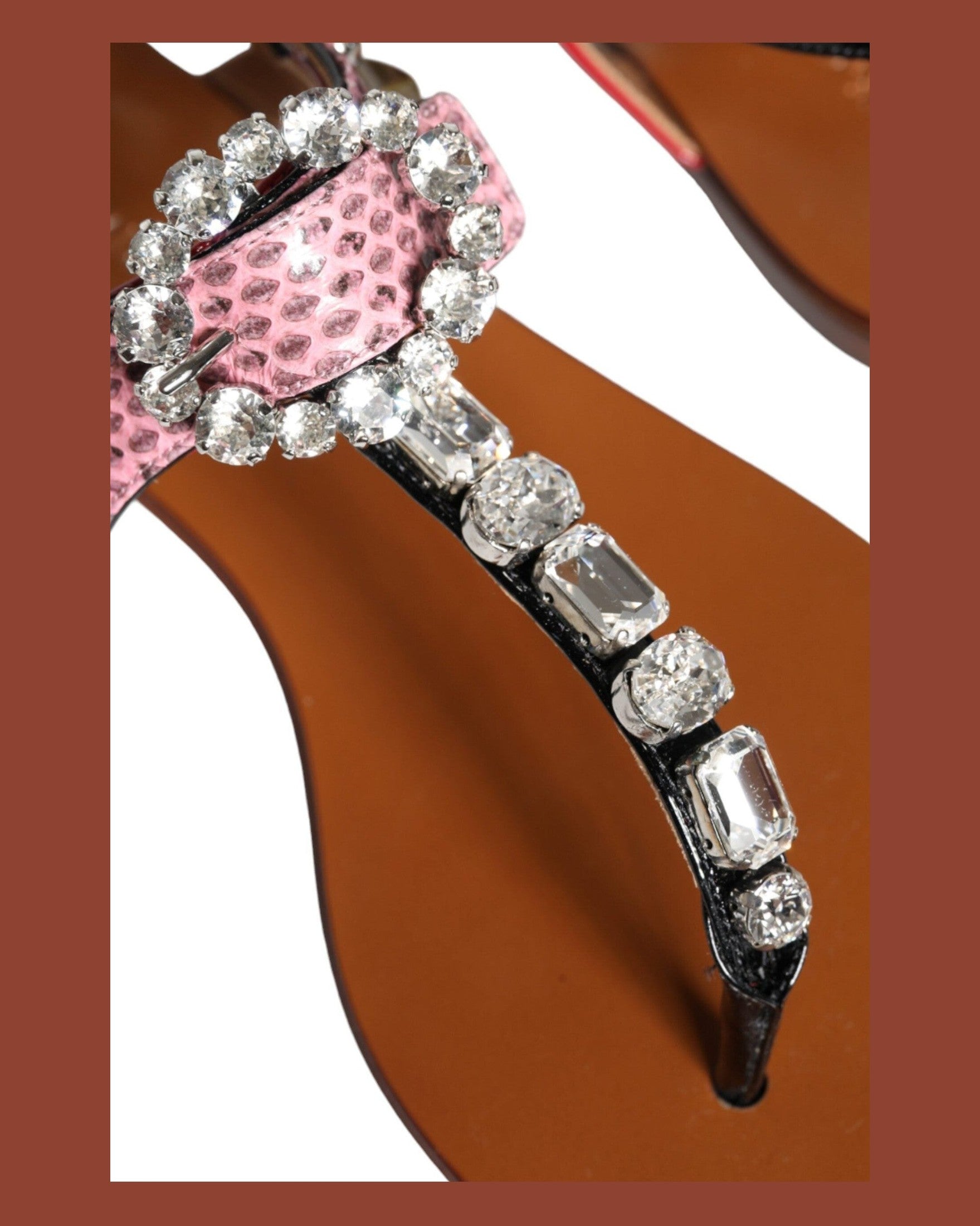 Dolce & Gabbana Multicolor Crystal Sandals Flip Flops Shoes Glam Steals