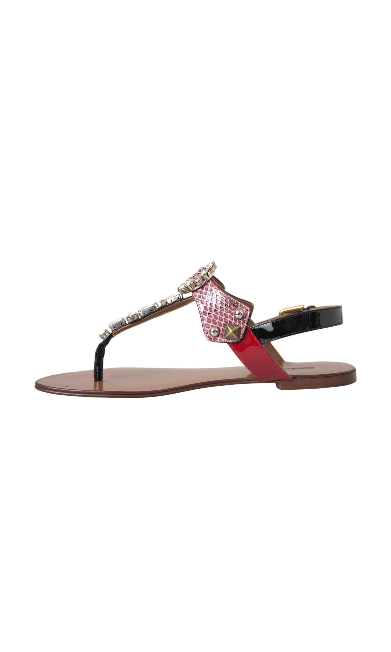 Dolce & Gabbana Multicolor Crystal Sandals Flip Flops Shoes Glam Steals