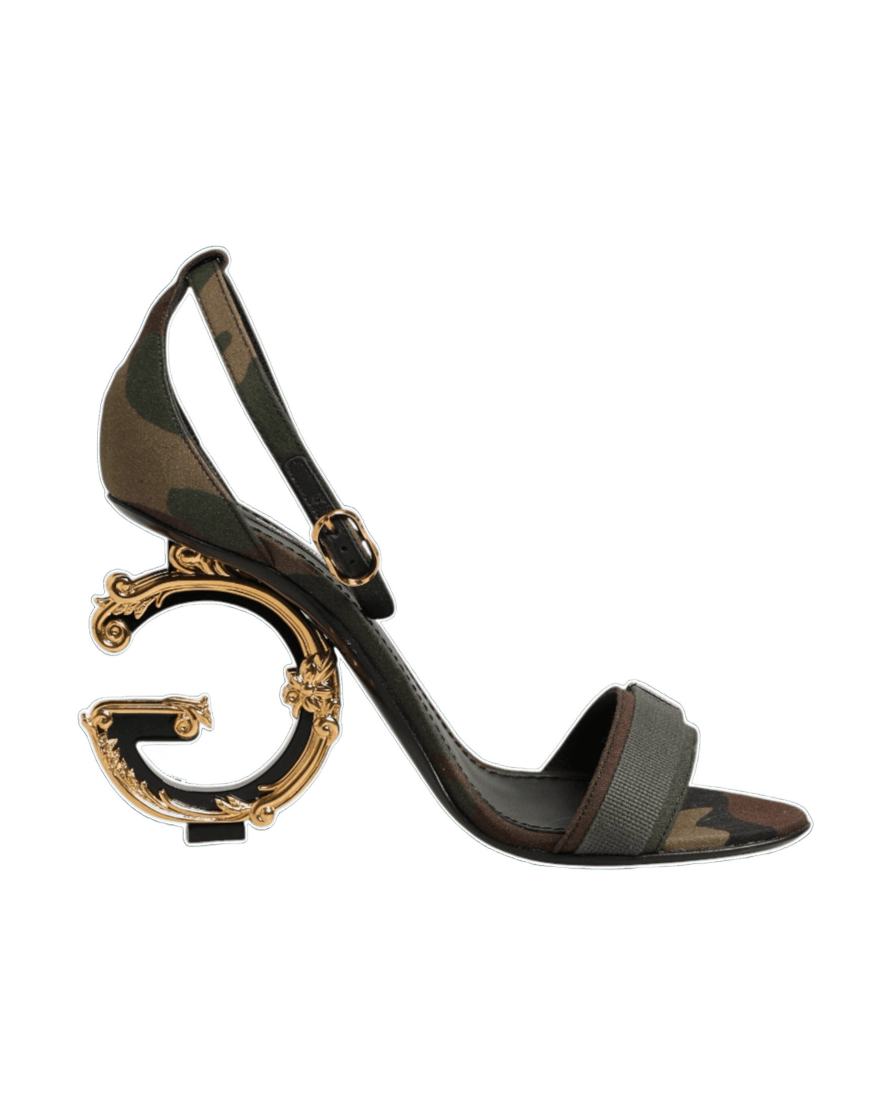 Dolce & Gabbana Multicolor Dg Logo Heels Camouflage Sandals Glam Steals