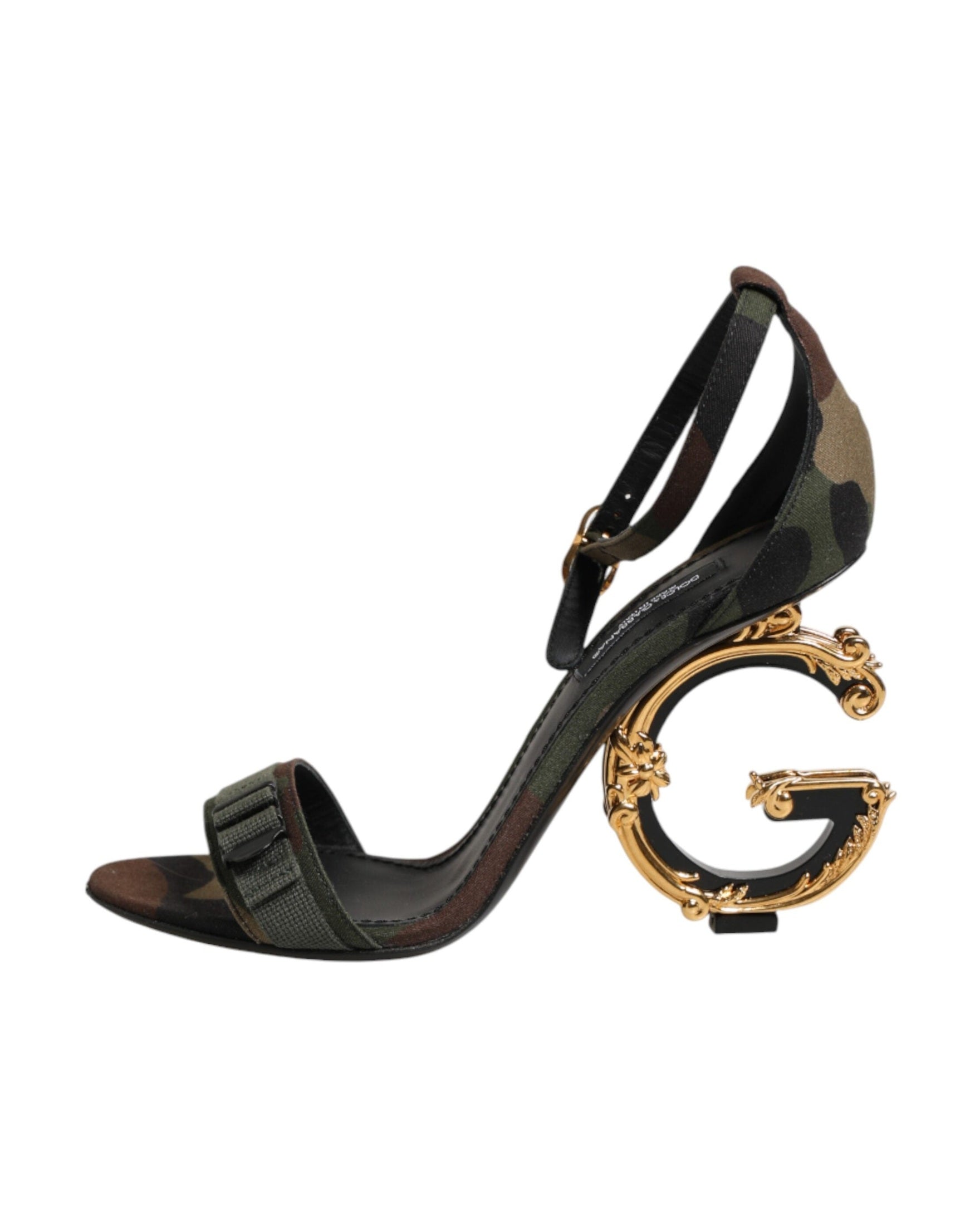 Dolce & Gabbana Multicolor Dg Logo Heels Camouflage Sandals Glam Steals