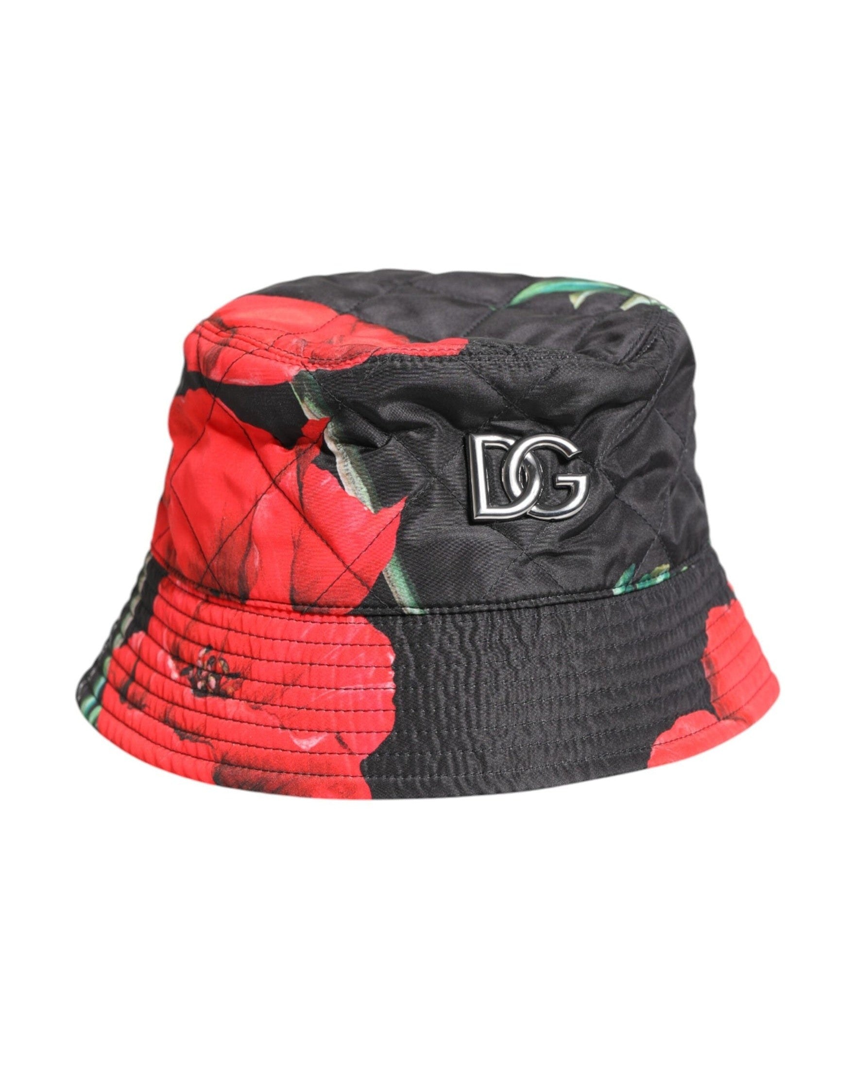 Dolce & Gabbana Multicolor Dg Plaque Wide Brim Bucket Hat Glam Steals