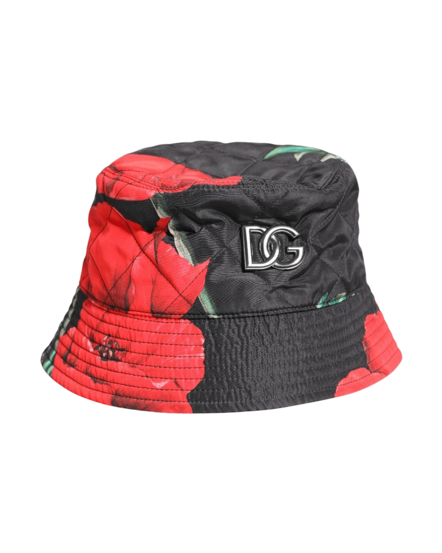 Dolce & Gabbana Multicolor Dg Plaque Wide Brim Bucket Hat Glam Steals