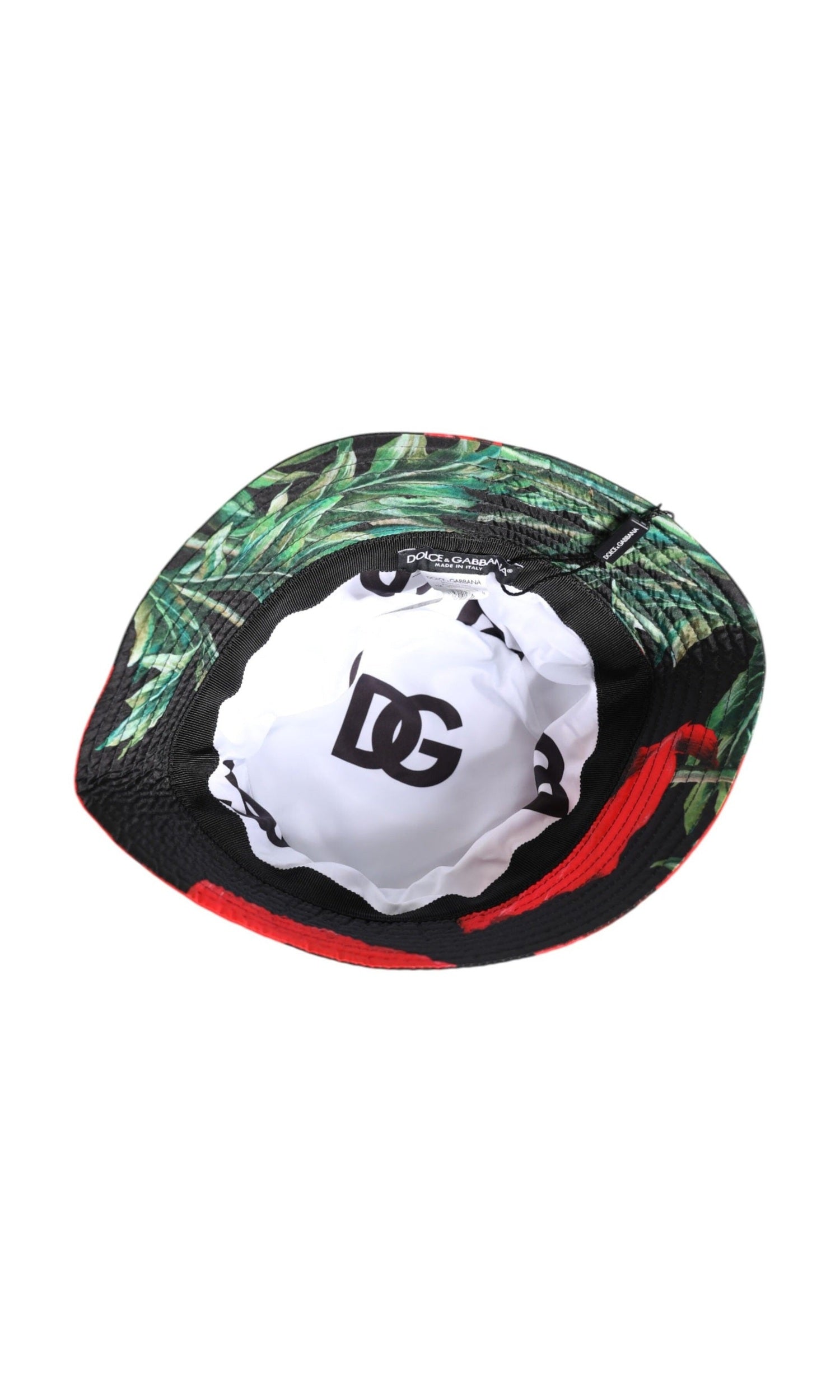 Dolce & Gabbana Multicolor Dg Plaque Wide Brim Bucket Hat Glam Steals