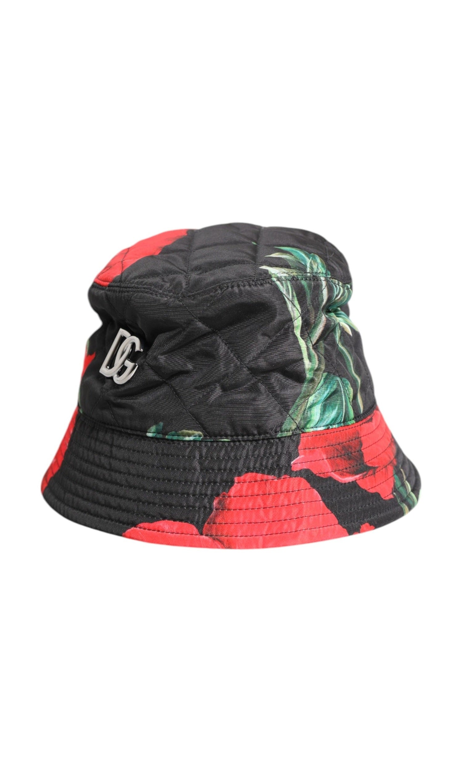 Dolce & Gabbana Multicolor Dg Plaque Wide Brim Bucket Hat Glam Steals