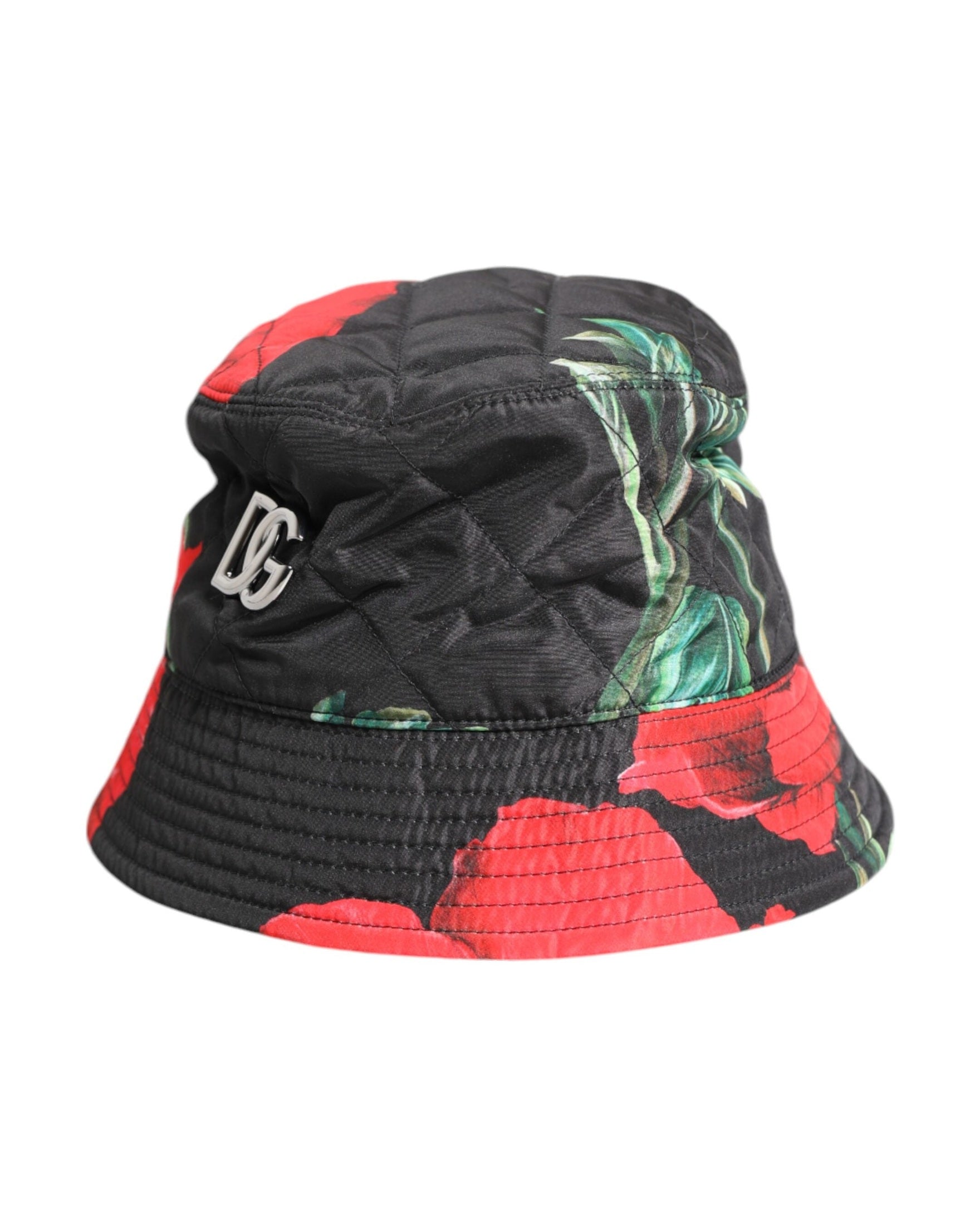 Dolce & Gabbana Multicolor Dg Plaque Wide Brim Bucket Hat Glam Steals