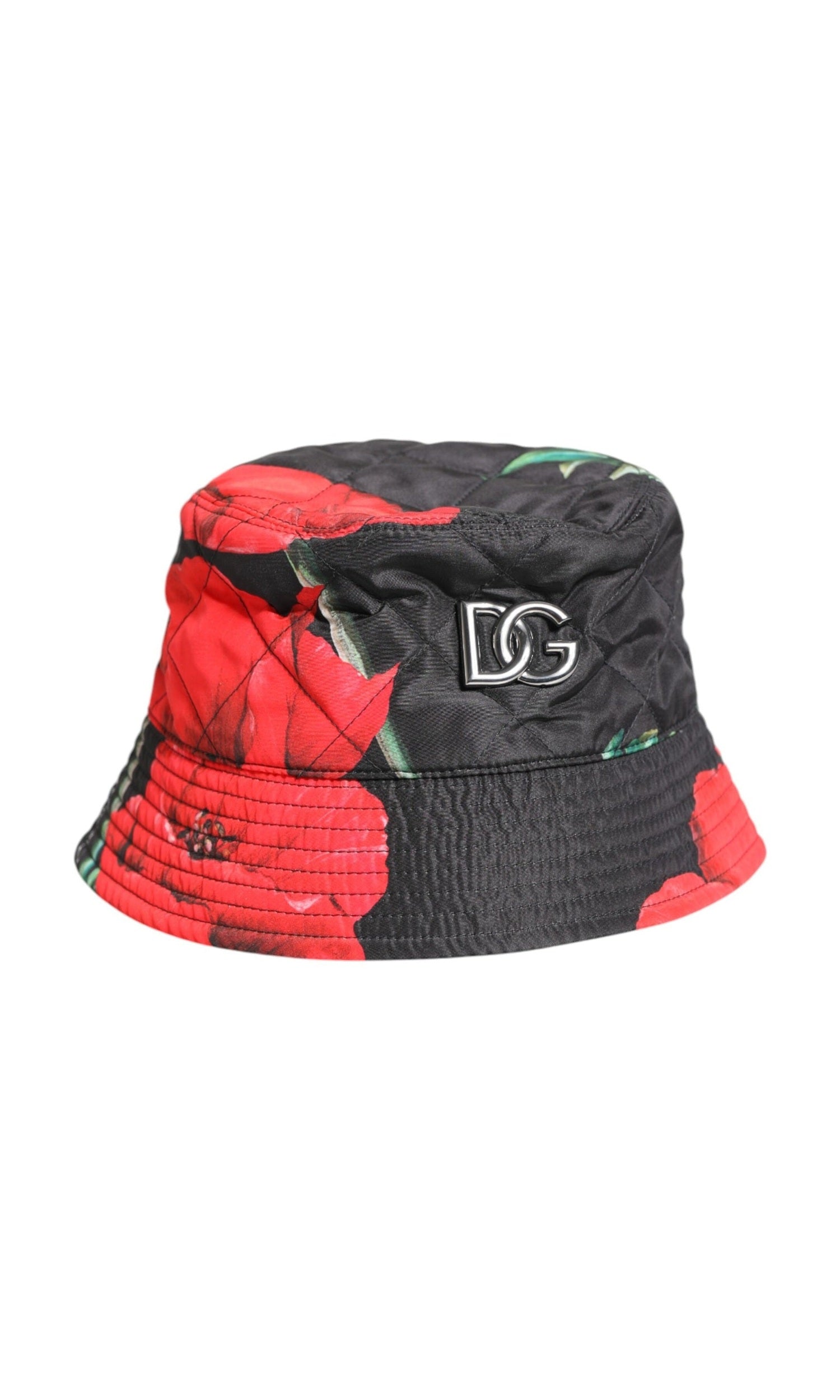 Dolce & Gabbana Multicolor Dg Plaque Wide Brim Bucket Hat Glam Steals