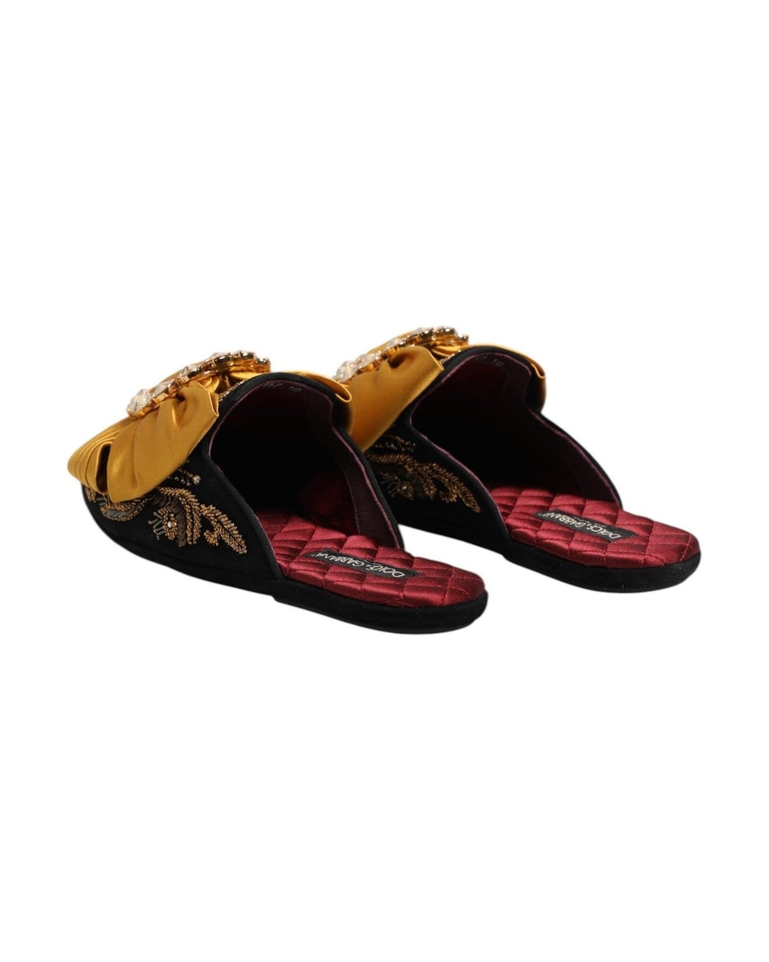 Dolce & Gabbana Multicolor Embellished Flat Sandals Shoes Sandals