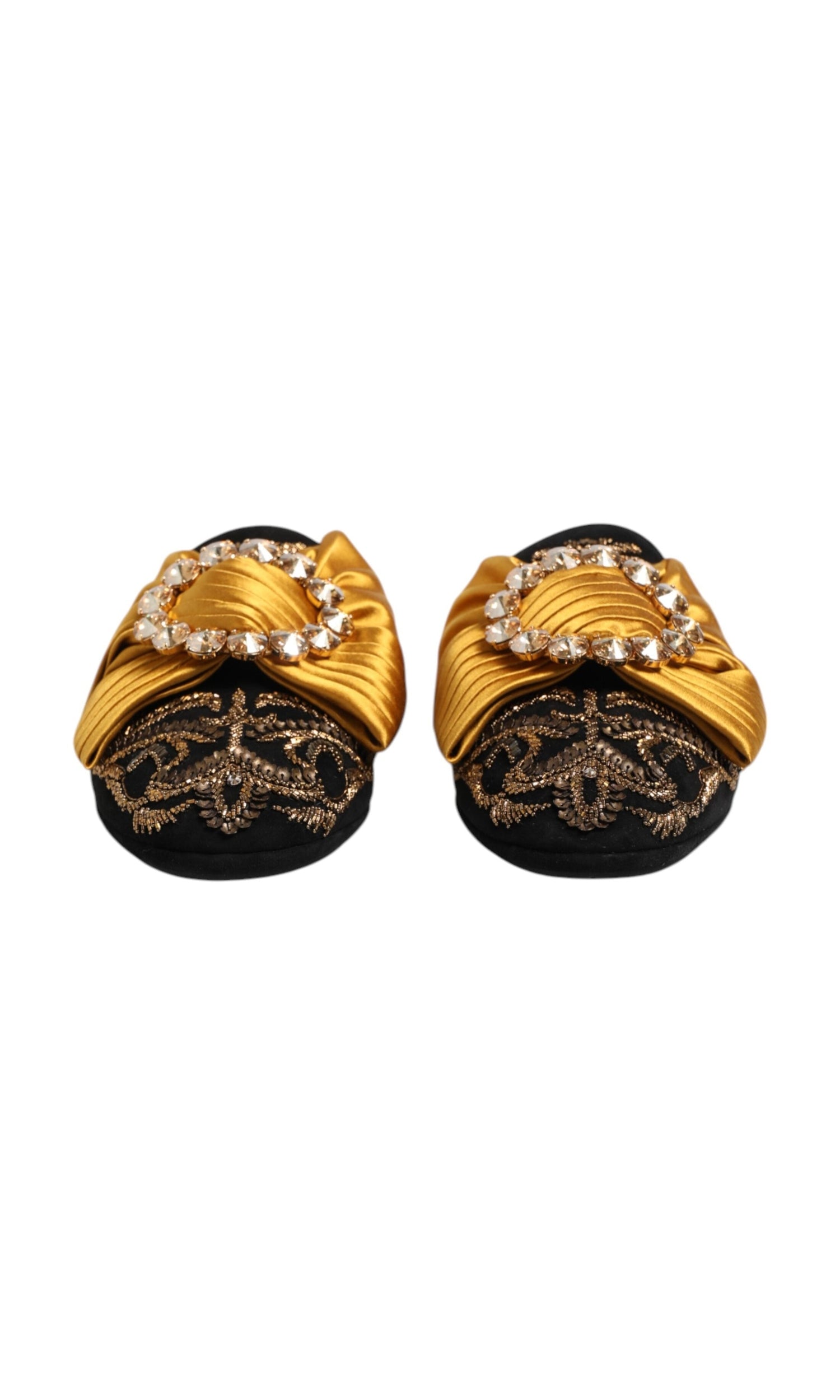 Dolce & Gabbana Multicolor Embellished Flat Sandals Shoes Glam Steals
