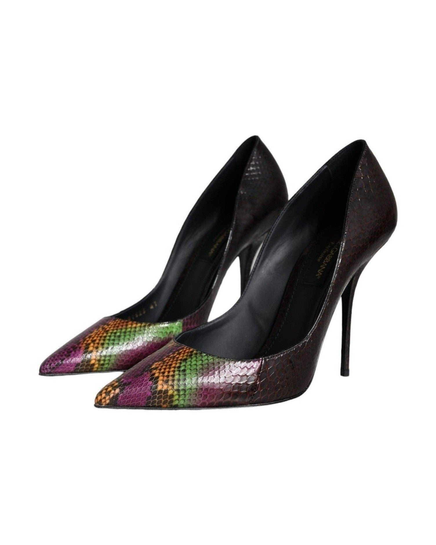 Dolce & Gabbana Multicolor Exotic Leather Heels Pumps Shoes Heels