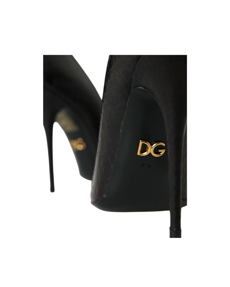 Dolce & Gabbana Multicolor Exotic Leather Heels Pumps Shoes Glam Steals